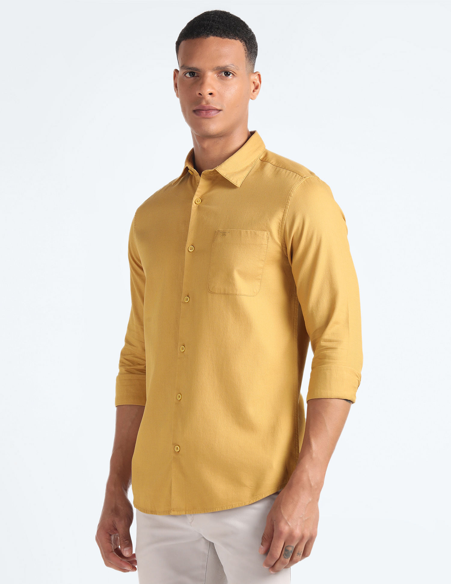 Flying Machine Cotton Slim Fit Shirt