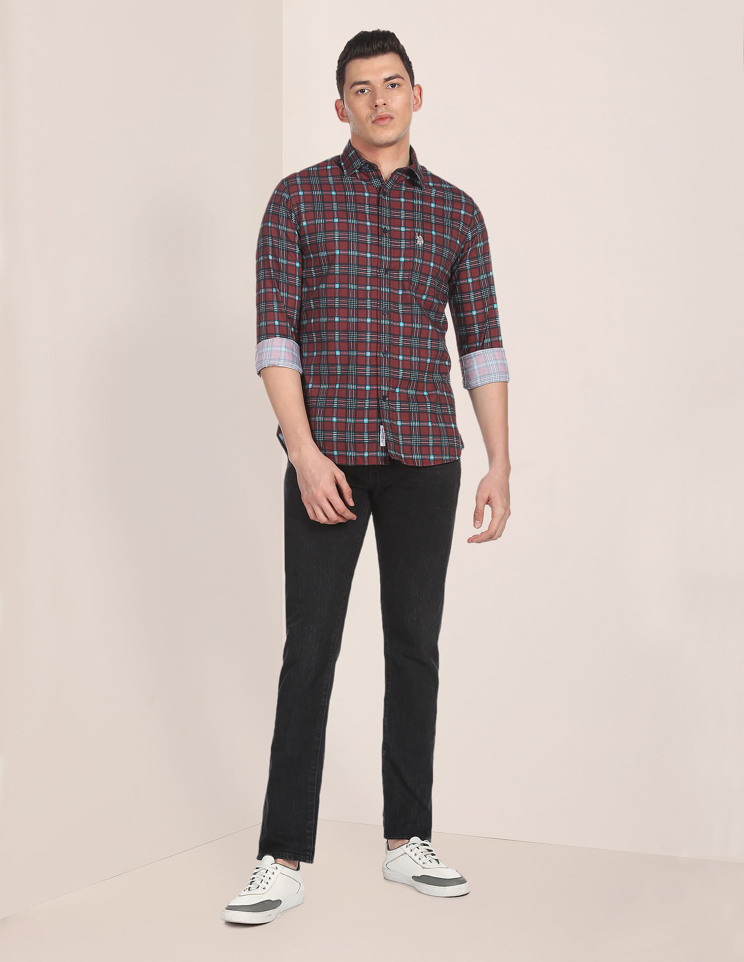 U.S. Polo Assn. Tailored Fit Check Casual Shirt