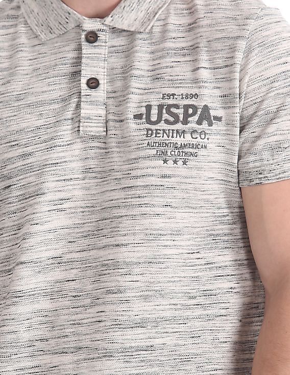 U.S. Polo Assn. Denim Co. Muscle Fit Heathered Polo Shirt