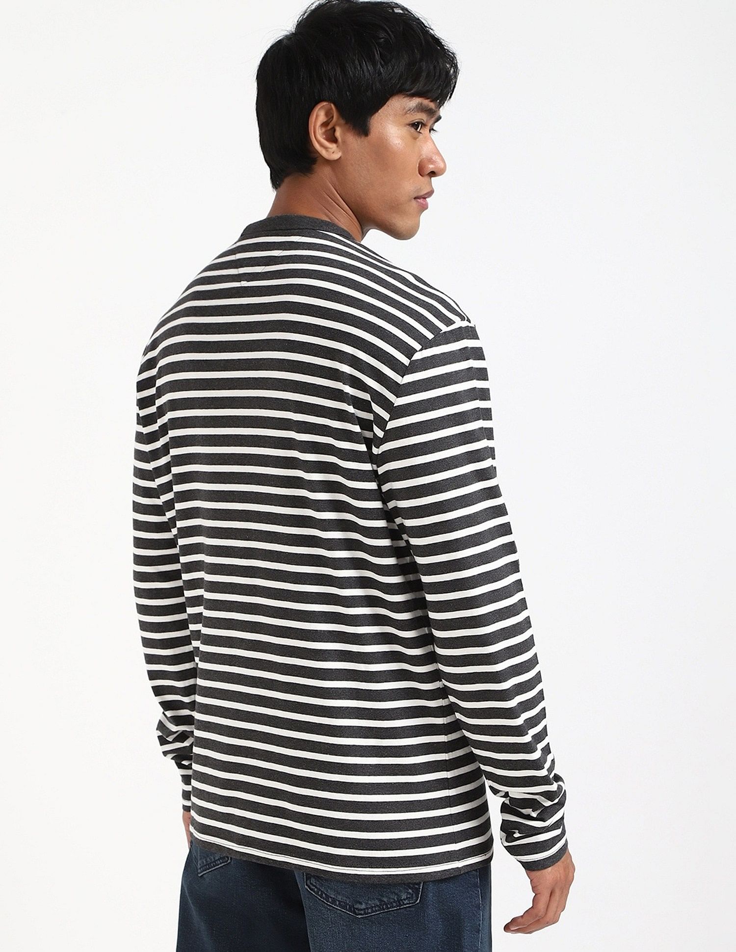 Tommy Hilfiger Logo Striped Regular-Fit Cotton T-Shirt