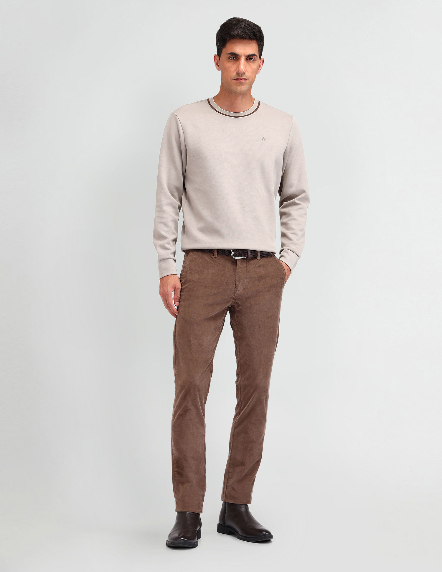 Arrow Textured Regular Fit Sweatshirt
