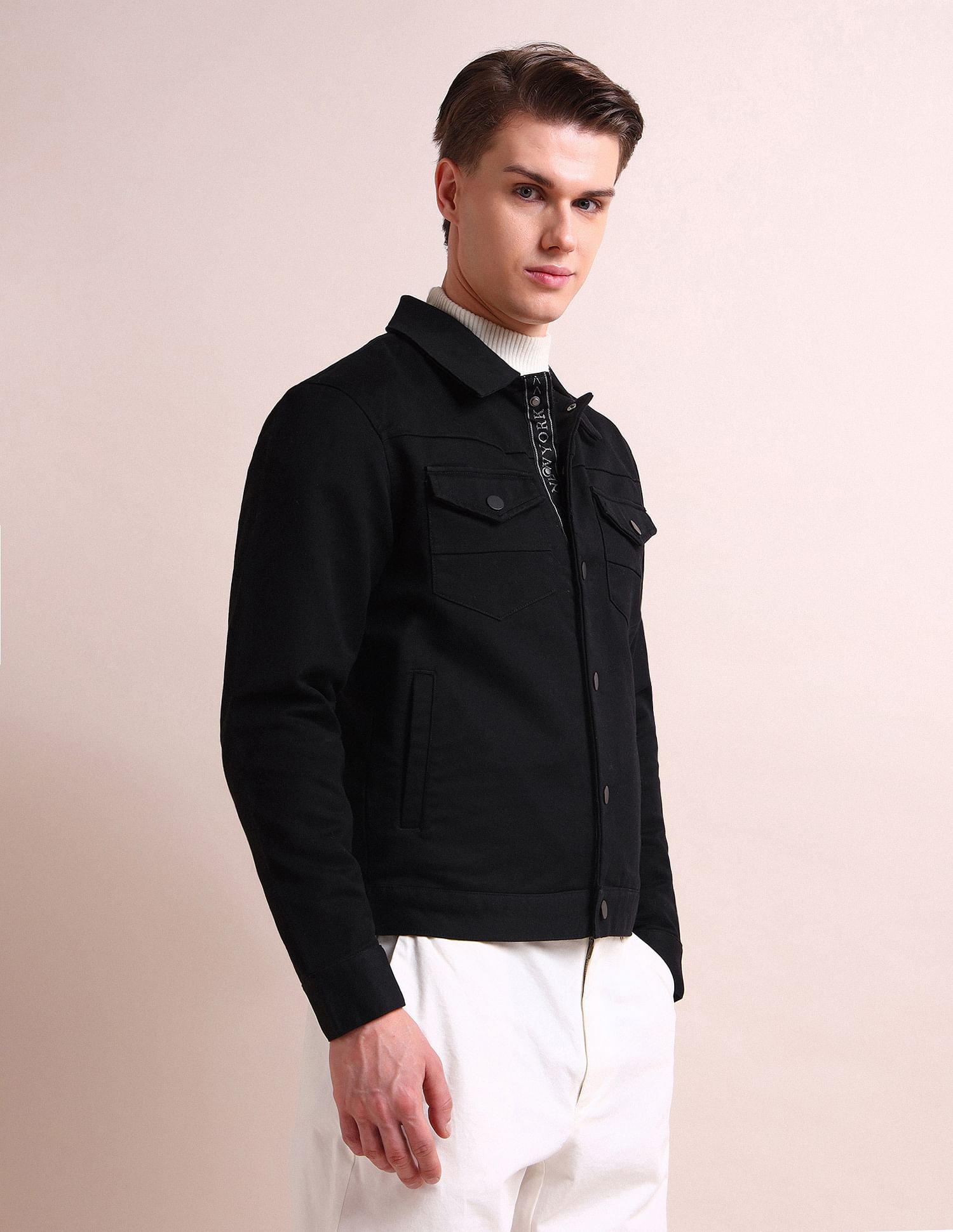 Arrow Newyork Solid Patch Pocket Jacket