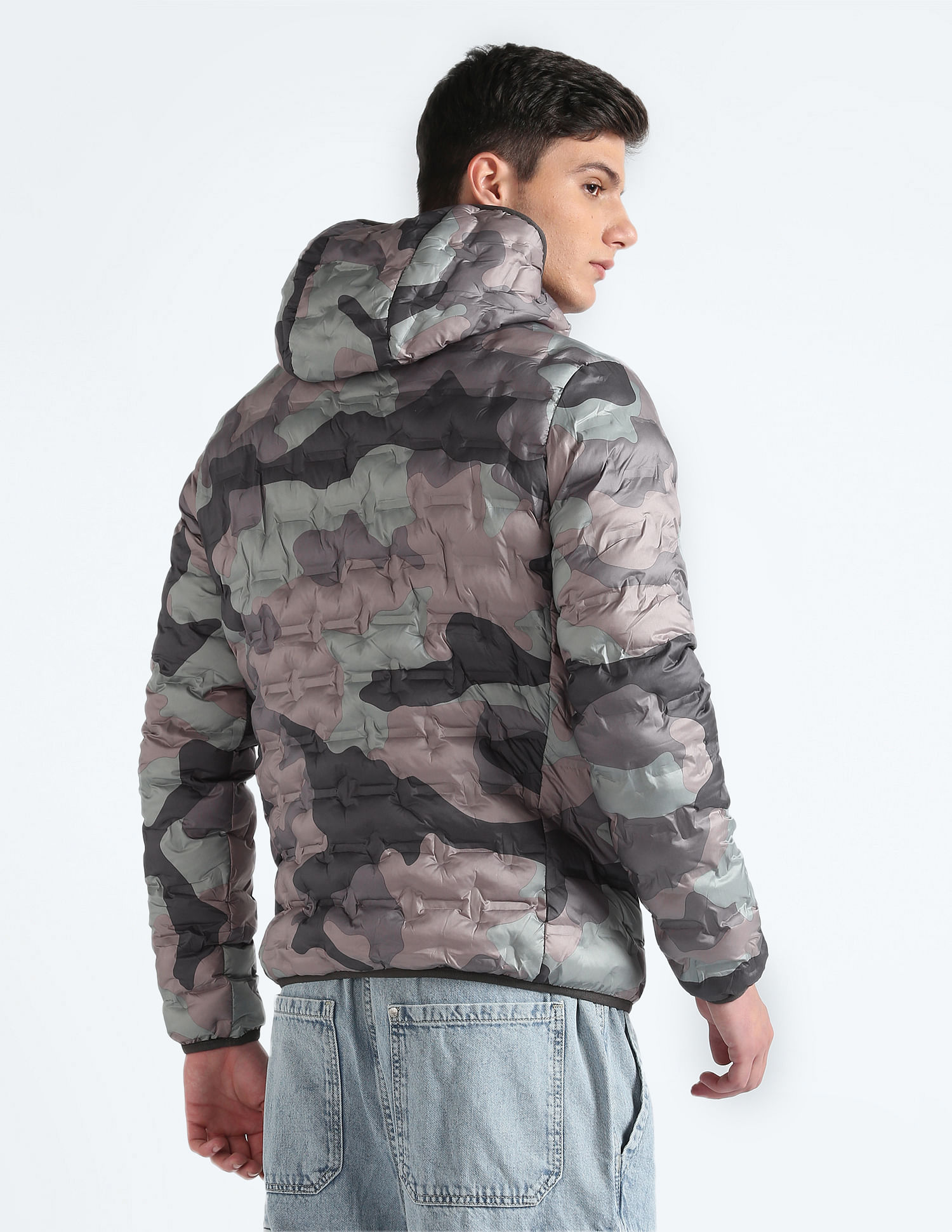 Flying Machine Camouflage Thermo Tech Hooded Jacket