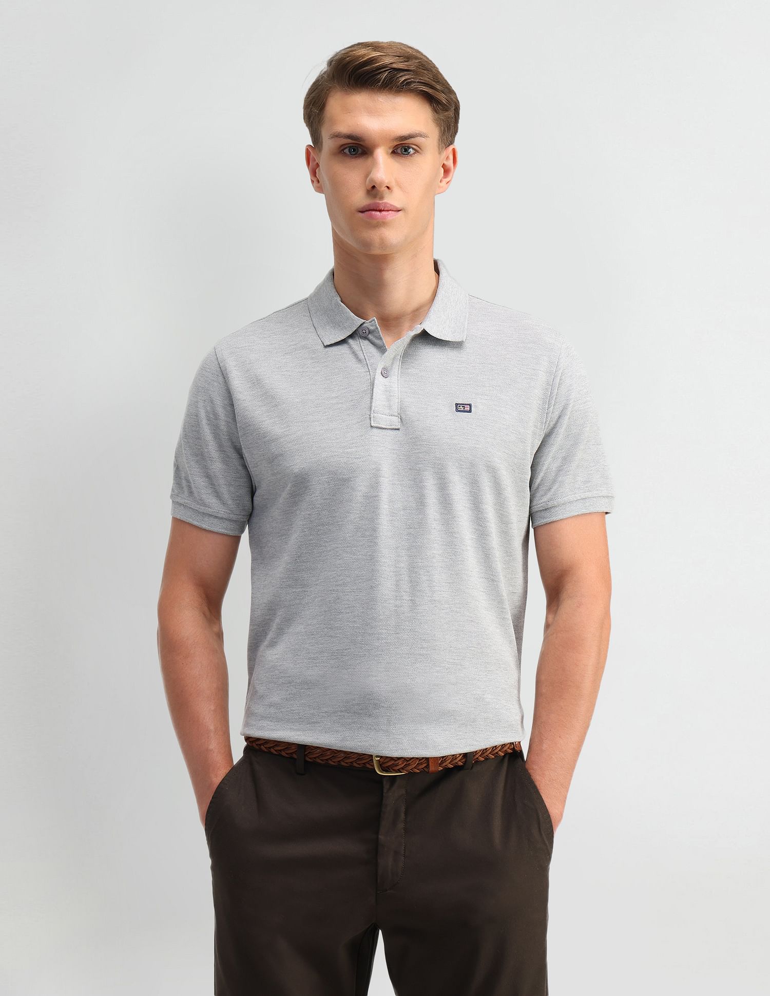 Arrow Sports Solid Regular Fit Polo Shirt
