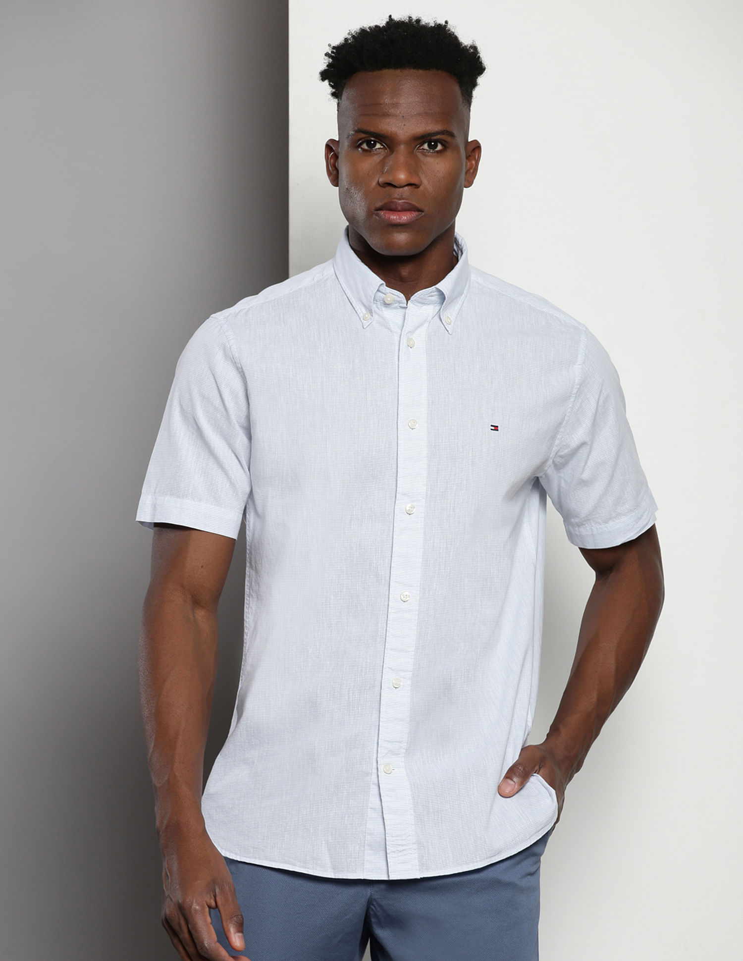 Tommy Hilfiger Horizontal Stripe Dobby Shirt