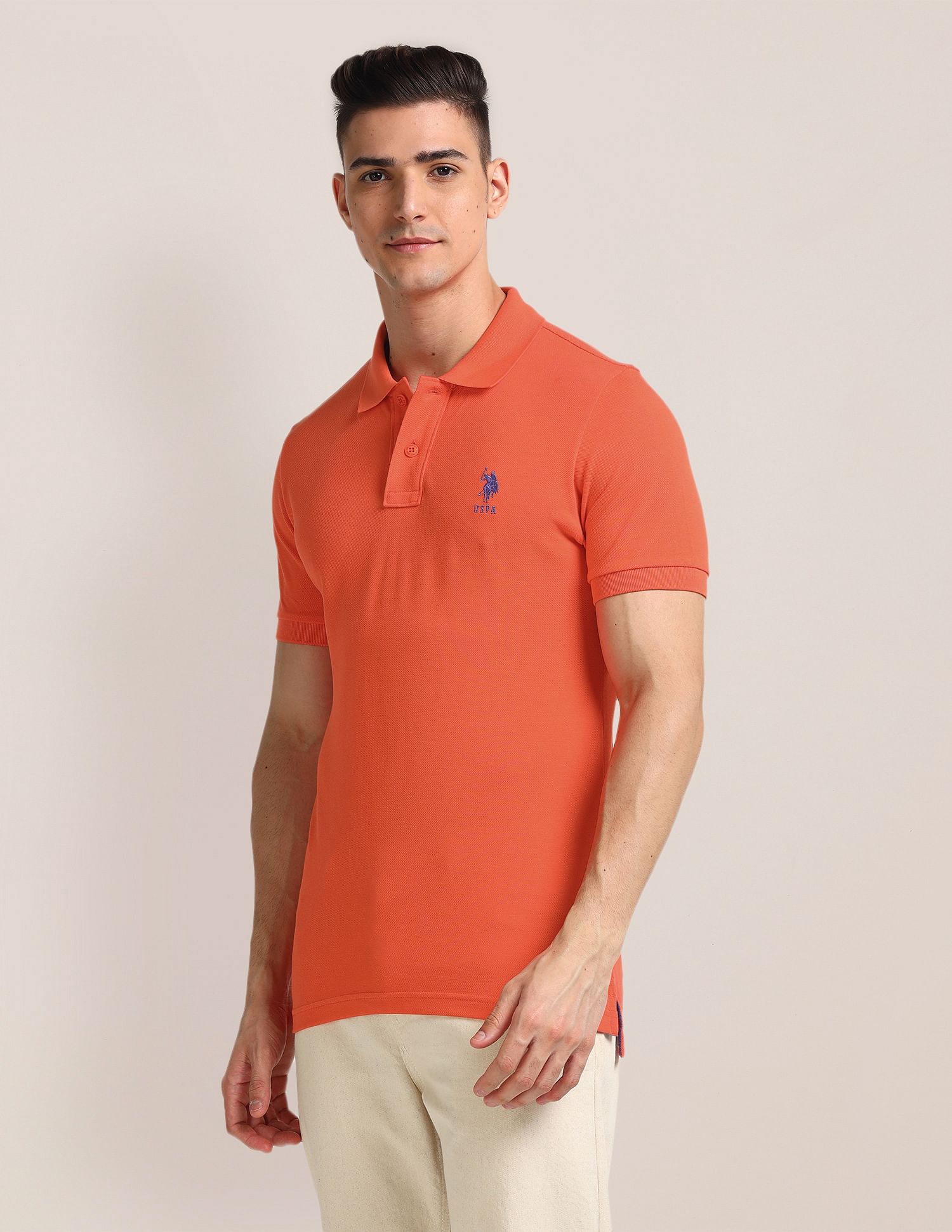U.S. Polo Assn. Solid Slim Fit Polo Shirt