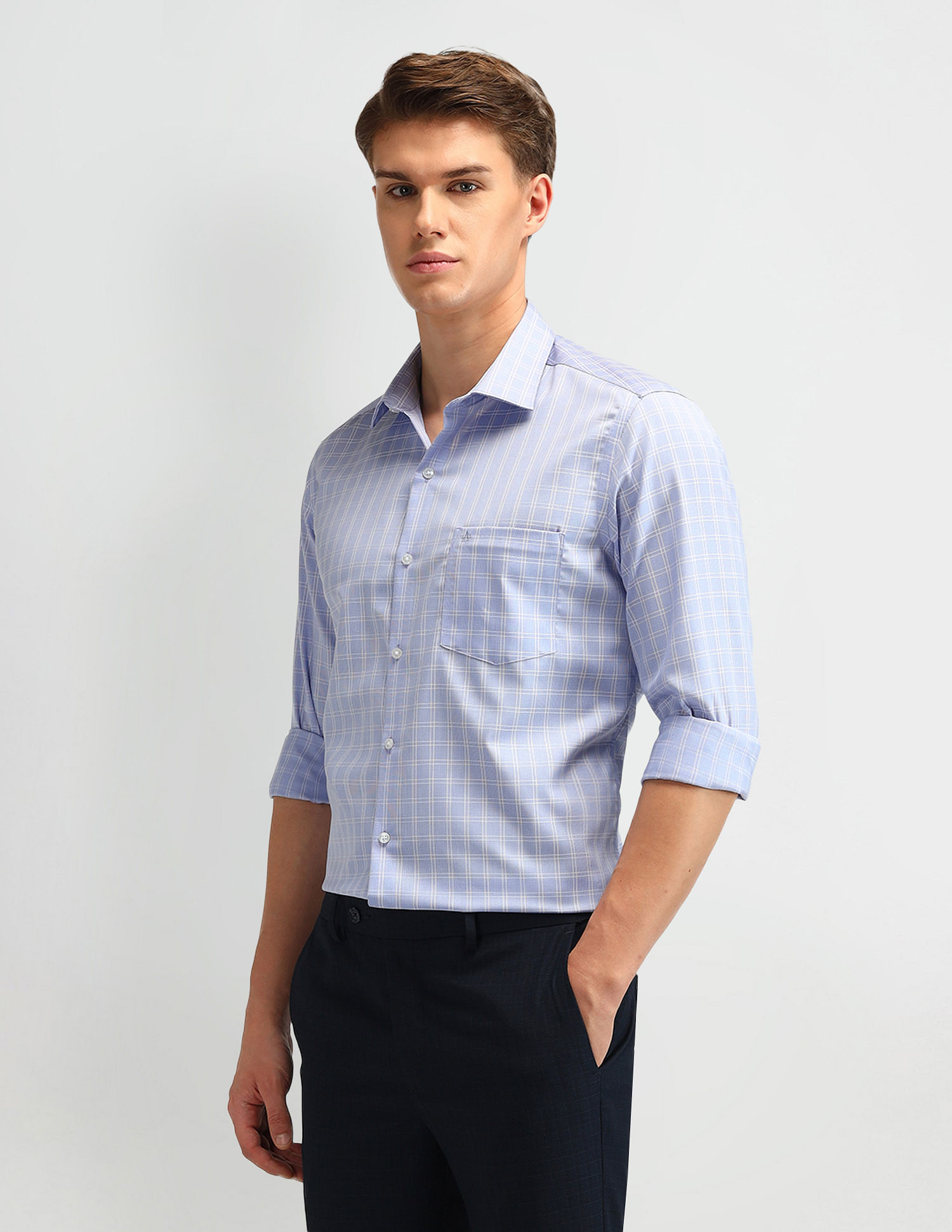 Arrow All-Over Printed Manhattan Slim Fit Shirt