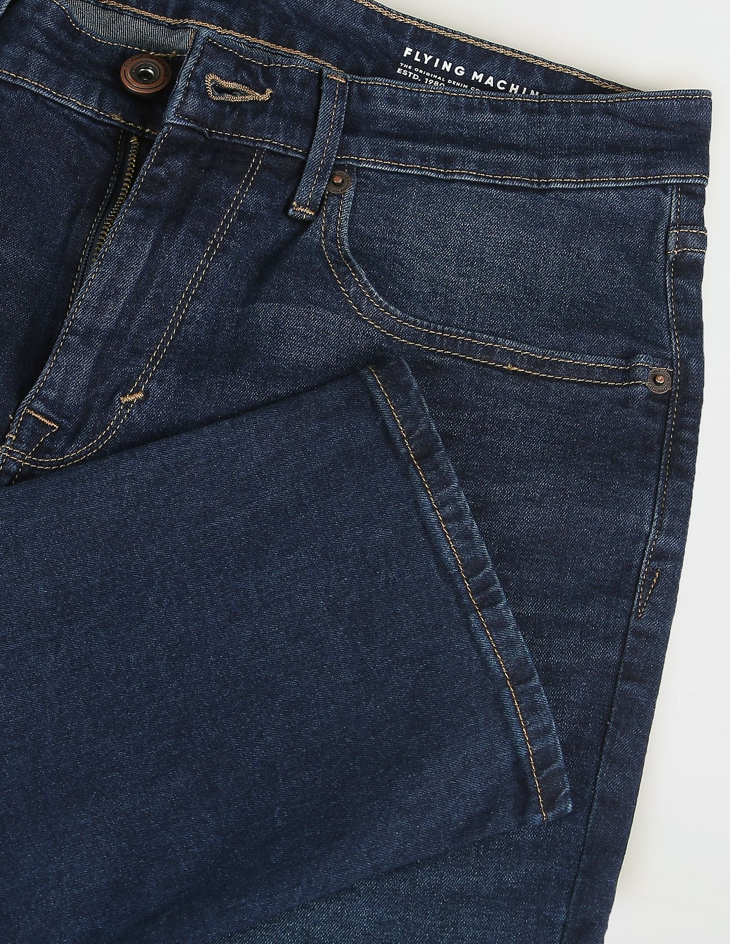 Flying Machine Freddie Slim Straight Fit Stone Wash Jeans
