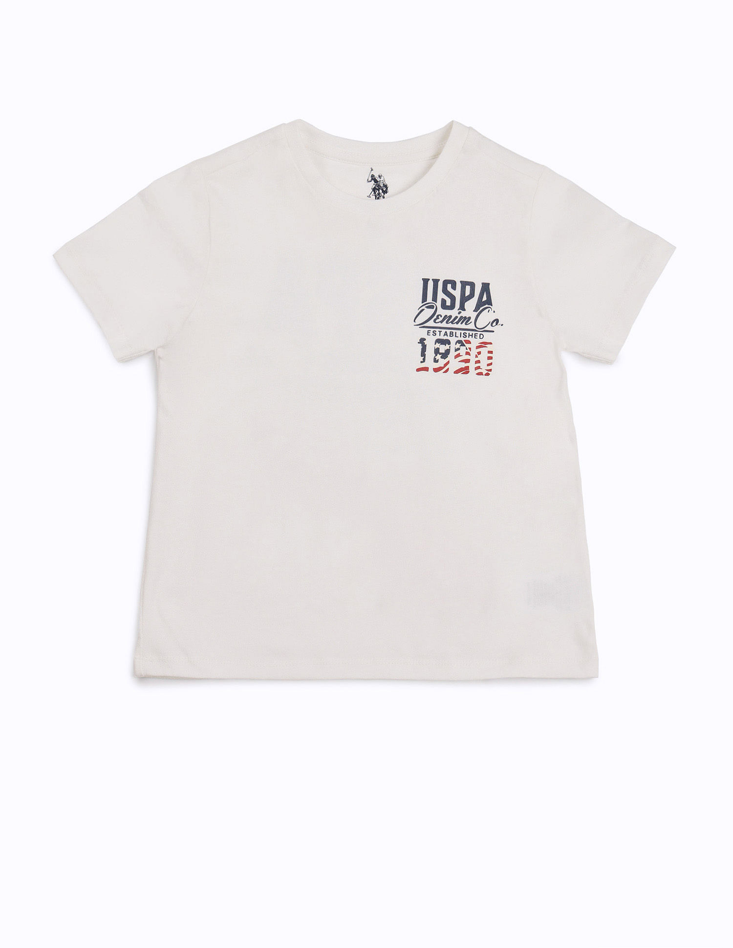 U.S. Polo Assn. Kids Boys Brand Printed Regular Fit T-Shirt