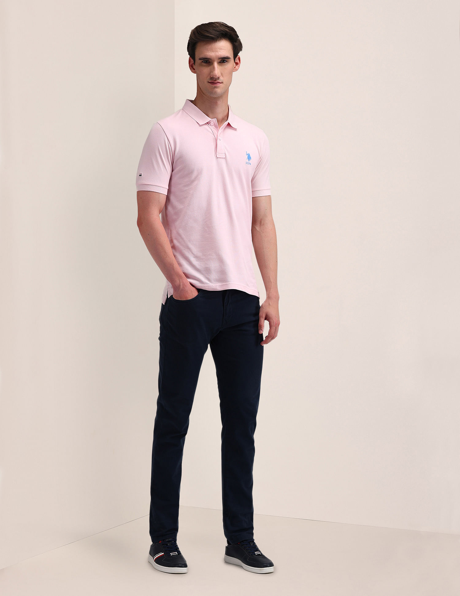U.S. Polo Assn. Solid Slim Fit Polo Shirt