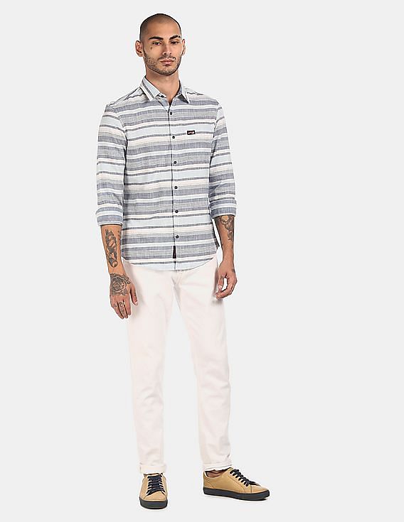 U.S. Polo Assn. Denim Co. Cotton Striped Casual Shirt