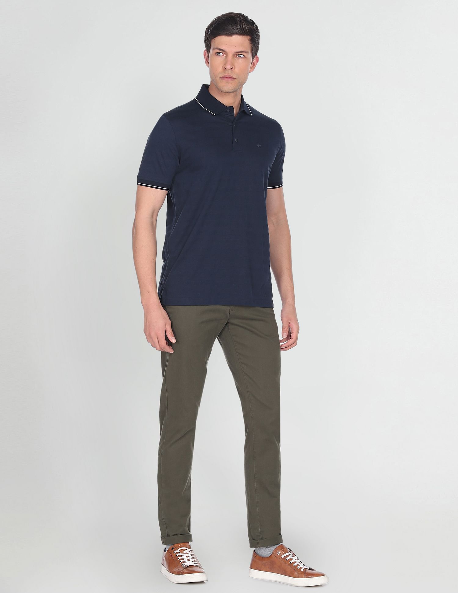 Arrow Tipped Jacquard Polo Shirt