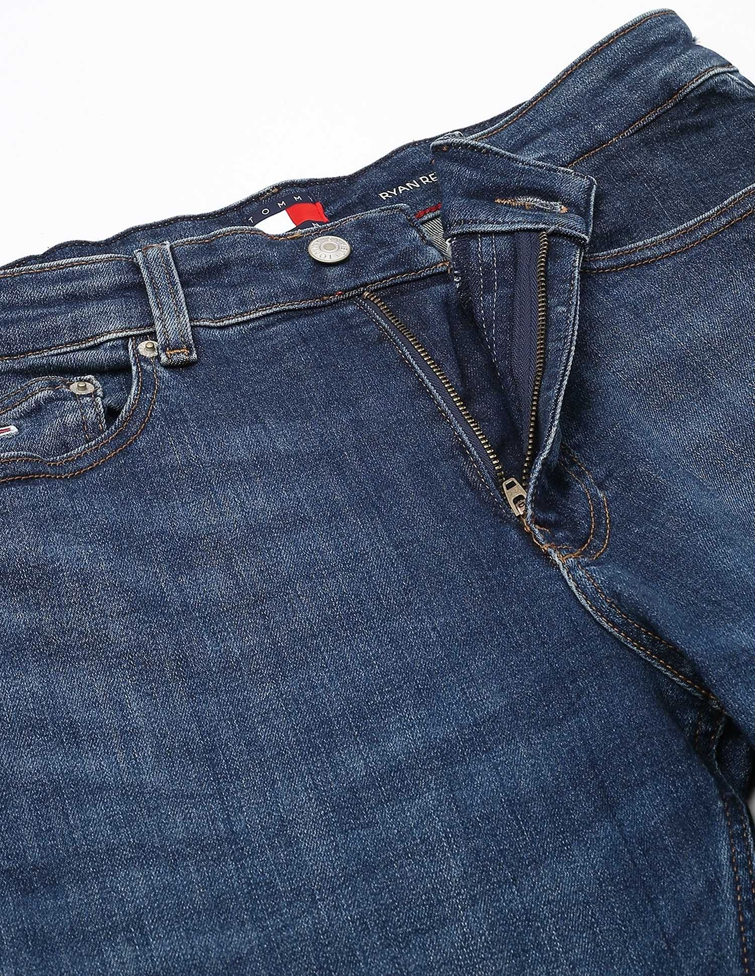 Tommy Hilfiger Mid-Wash Slim-Fit Low-Rise Jeans