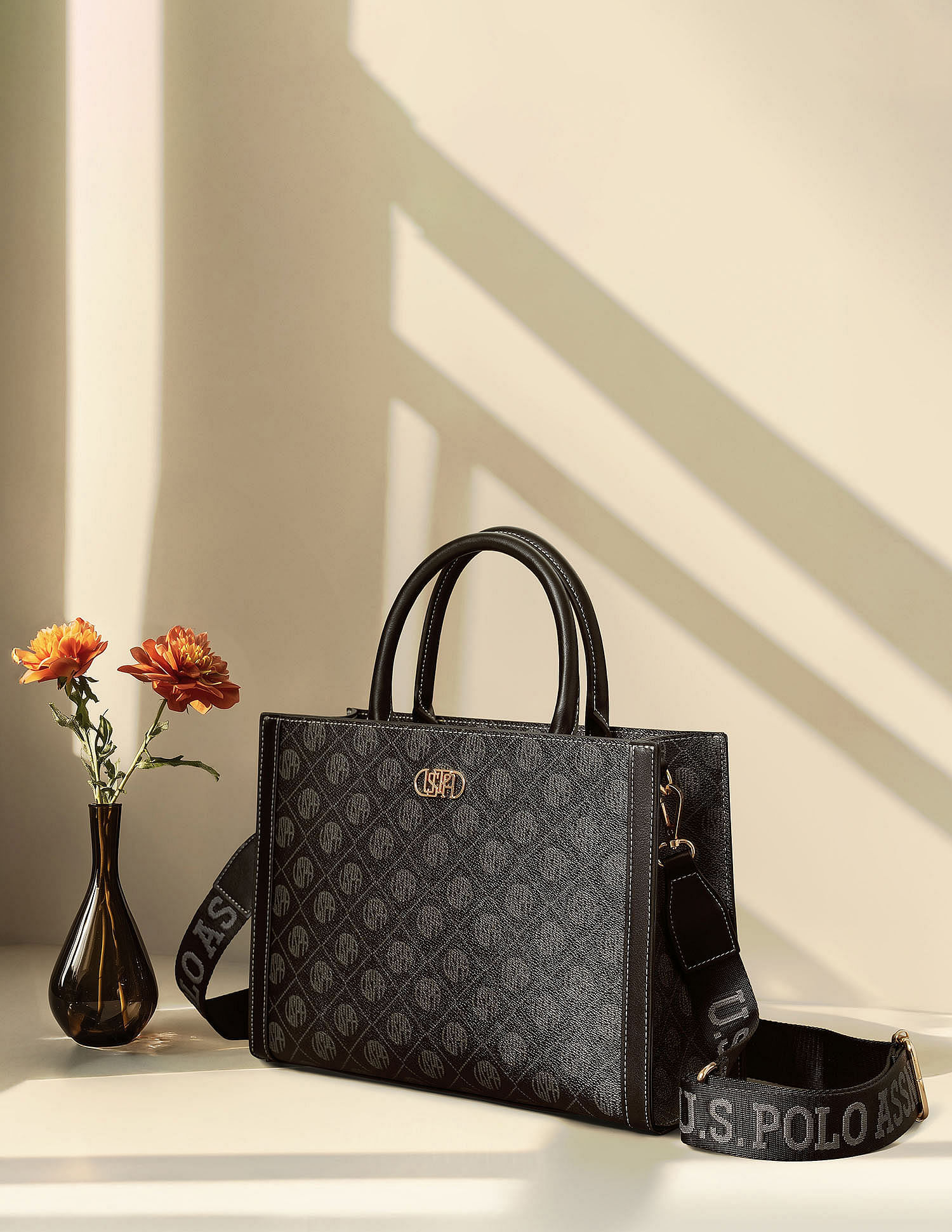U.S. Polo Assn. Bernice Monogram Satchel Bag