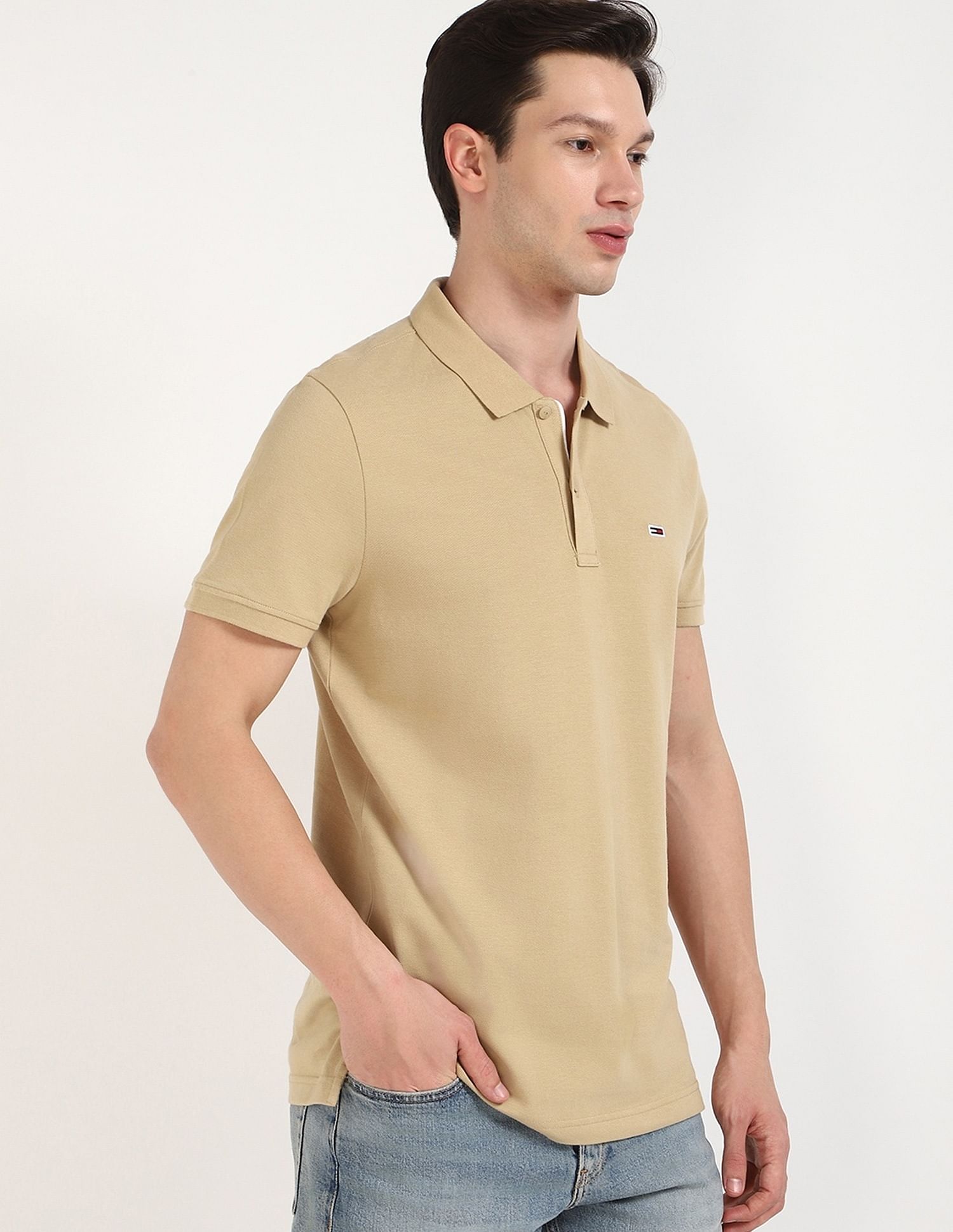 Tommy Hilfiger Solid Slim-Fit Cotton Polo Shirt