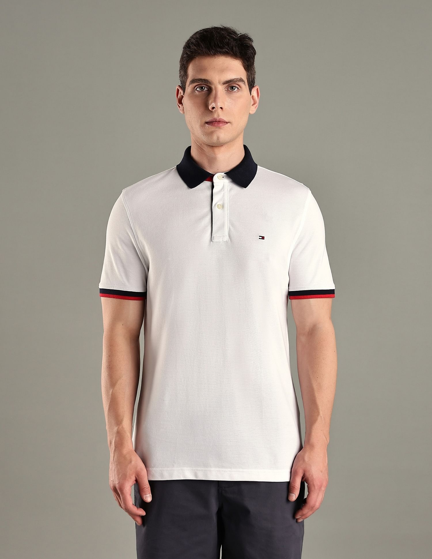 Tommy Hilfiger Regular-Fit Solid Cotton Polo T-Shirt