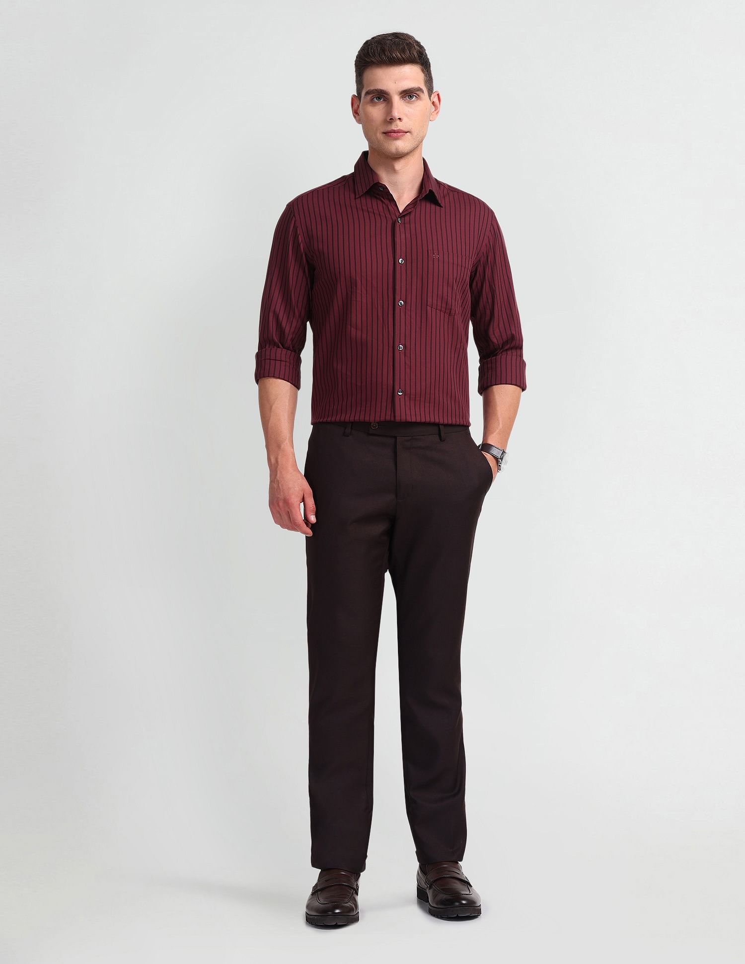 Arrow Twill Vertical Stripes Shirt
