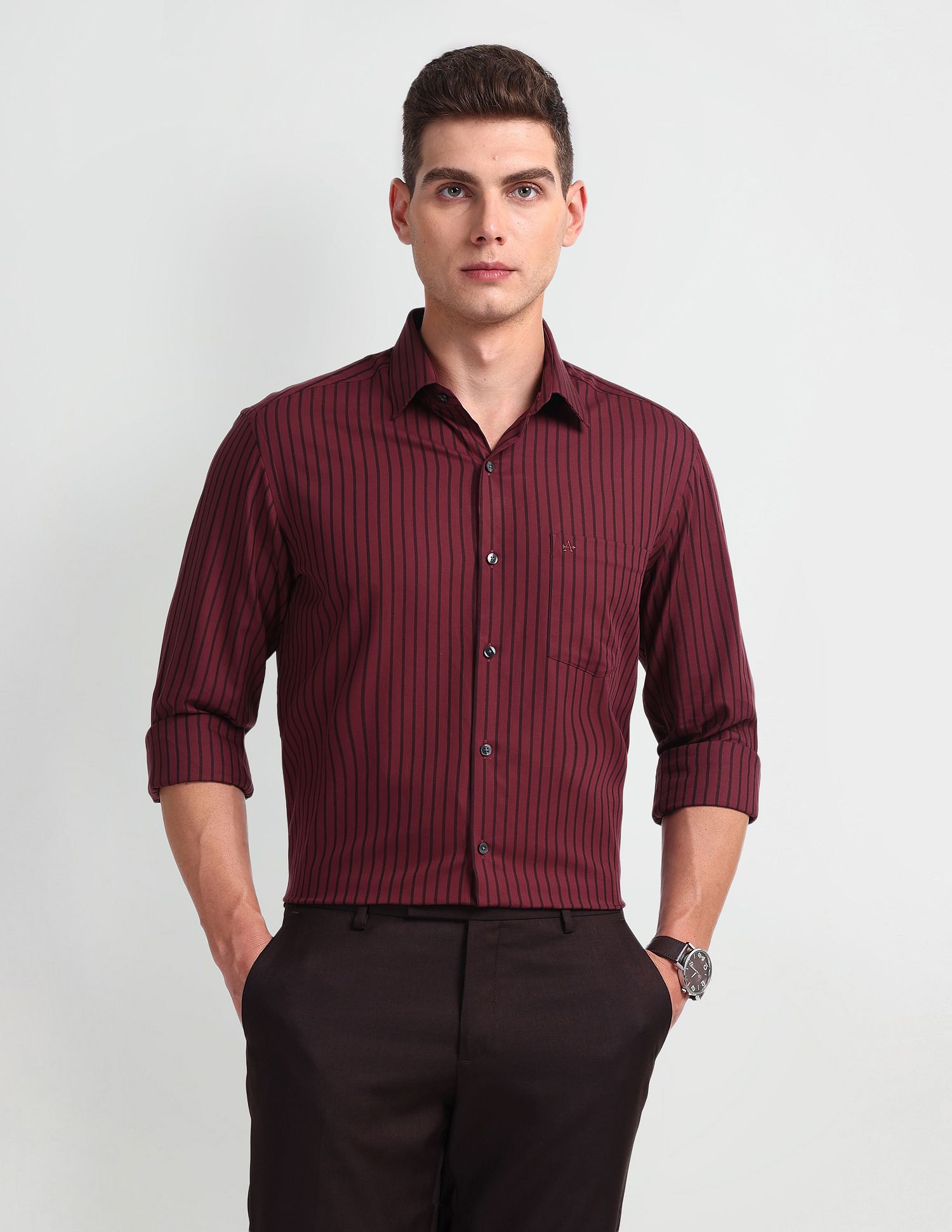 Arrow Twill Vertical Stripes Shirt