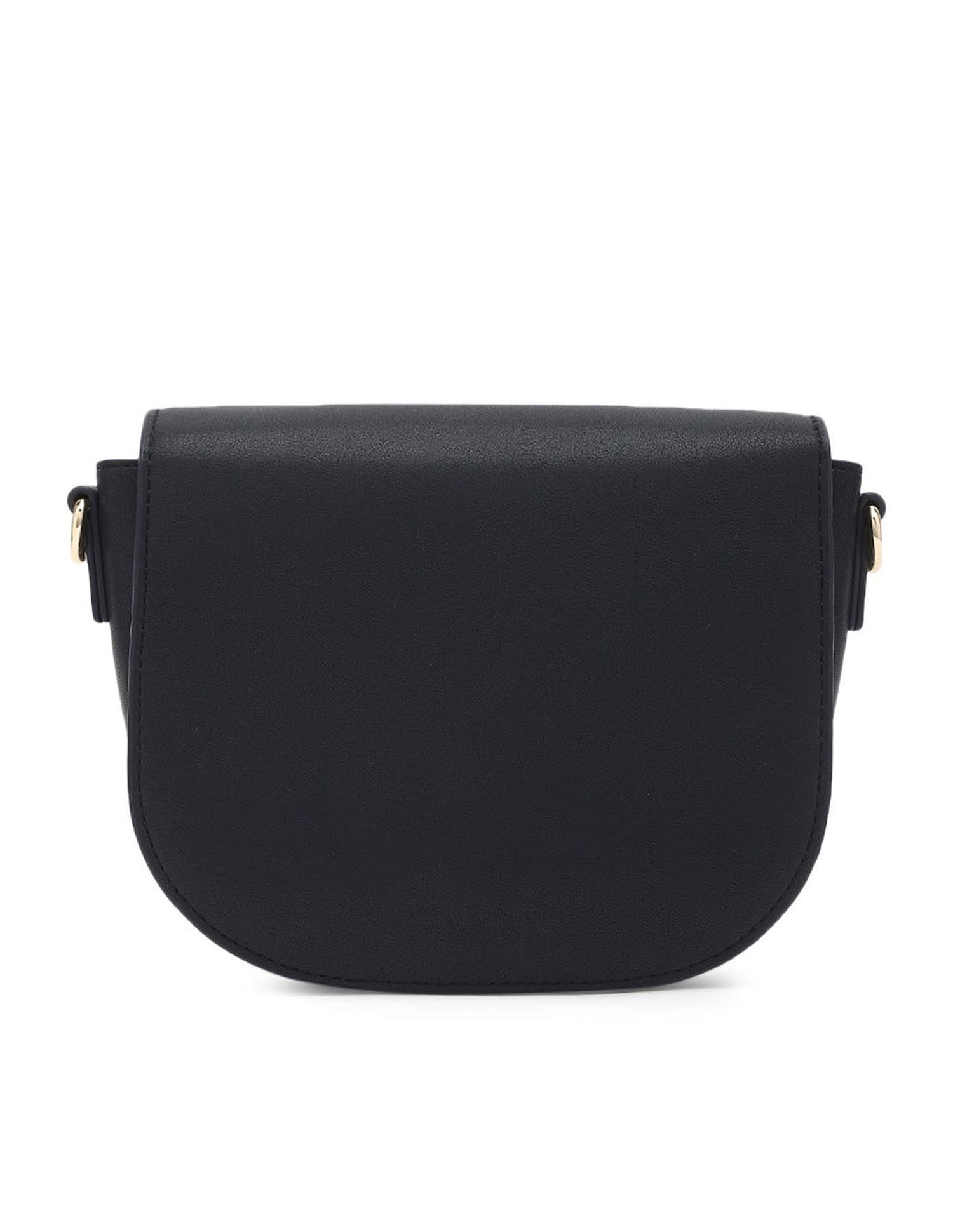 Tommy Hilfiger Solid Black PU Sling Bag