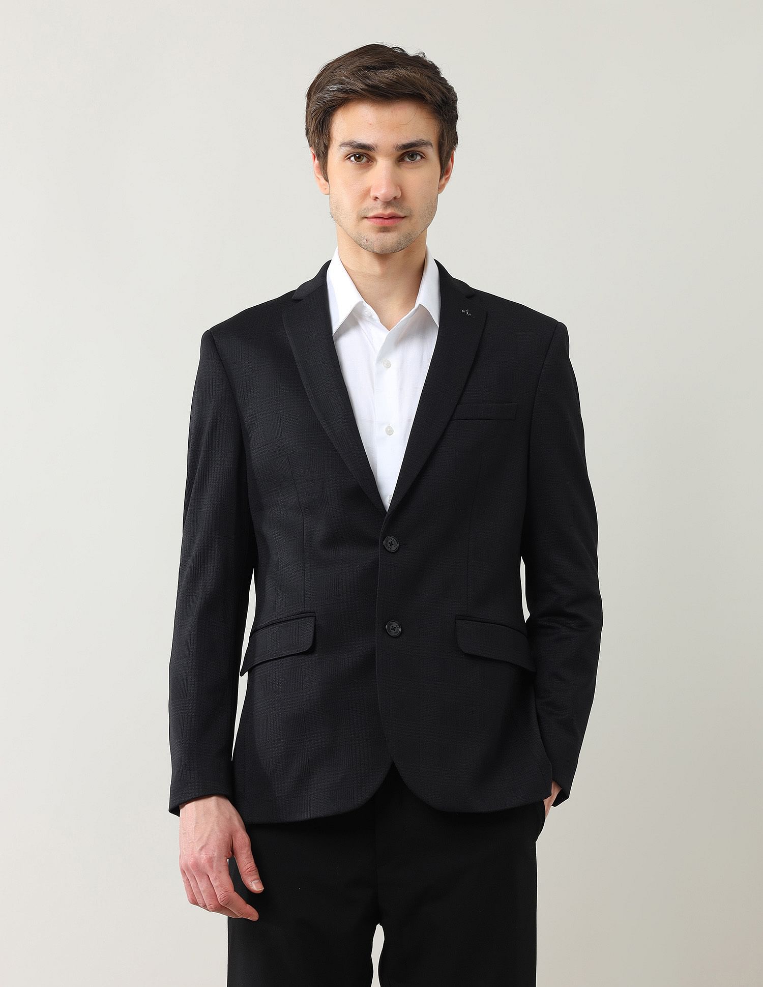 Arrow Zero Calorie Slim Fit Textured Blazer