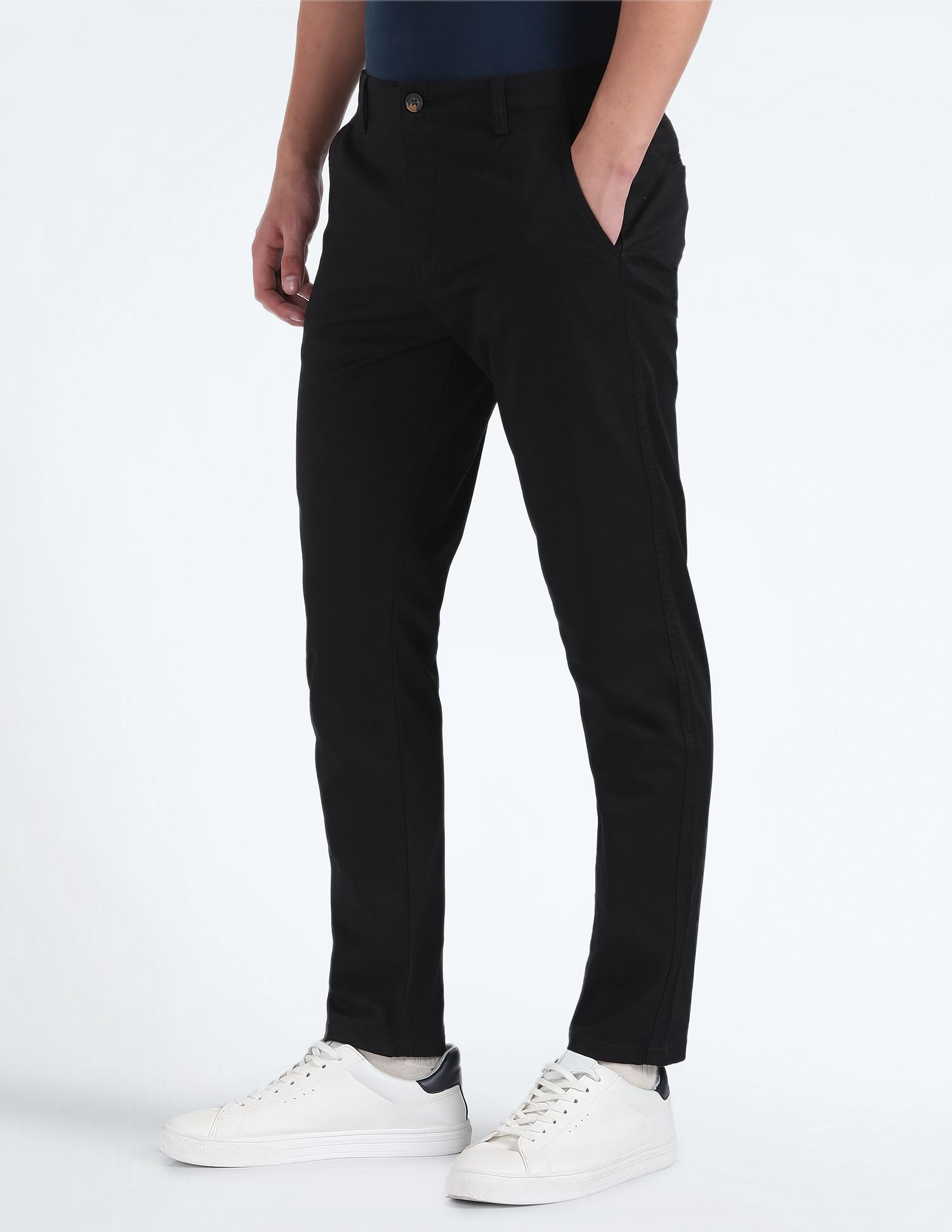 Flying Machine Twill Geometric Print Trousers