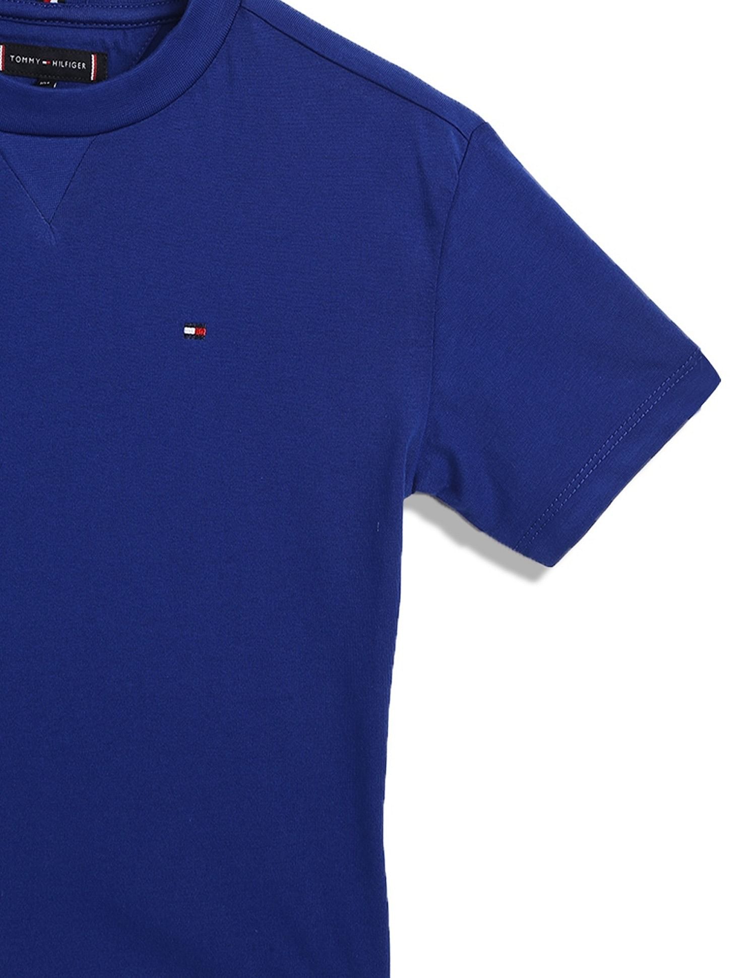Tommy Hilfiger Kids Boys Solid Relaxed-Fit Cotton T-Shirt