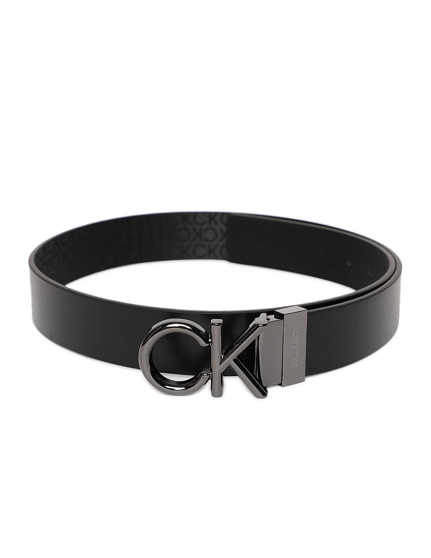Buy Calvin Klein Metal Bombe Monogram Reversible Belt