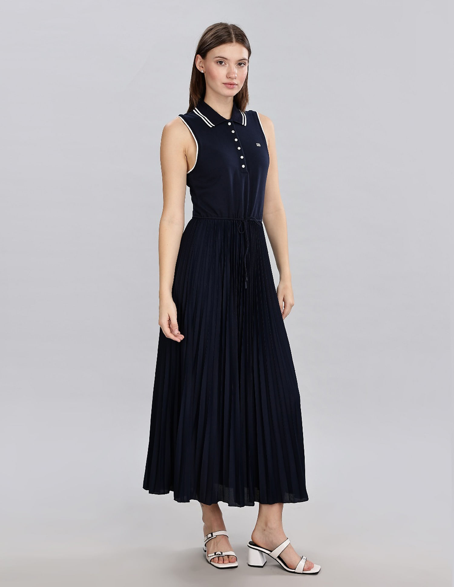 Tommy Hilfiger Cotton Polo Collar A-Line Dress