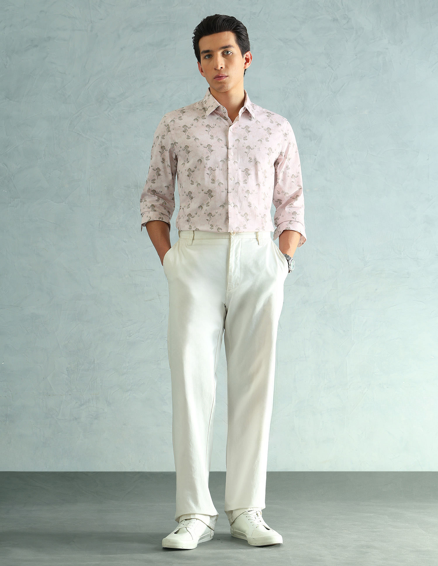 Arrow Newyork Slim Fit Smart Printed Shirt