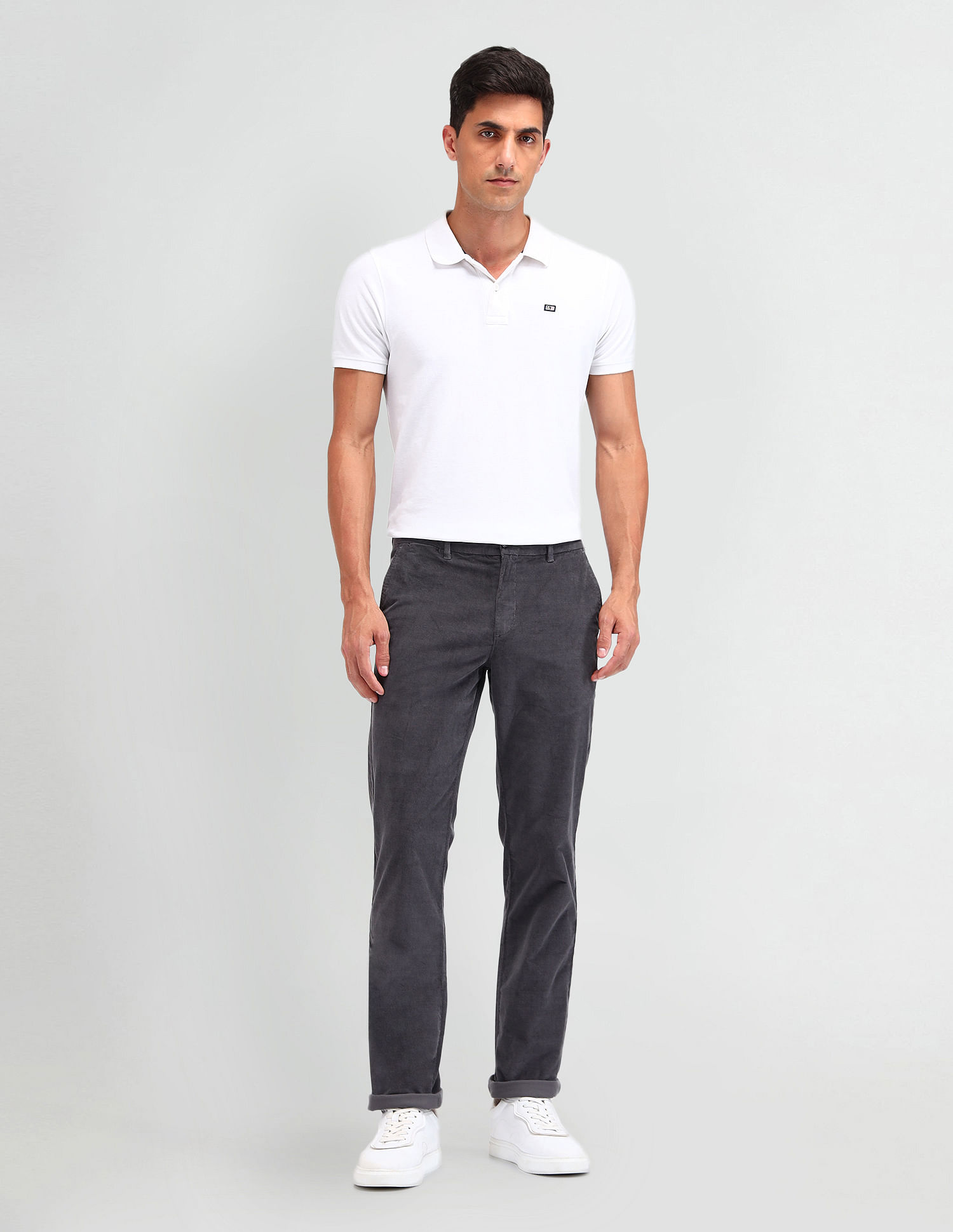 Arrow Sport Regular Fit Corduroy Trousers