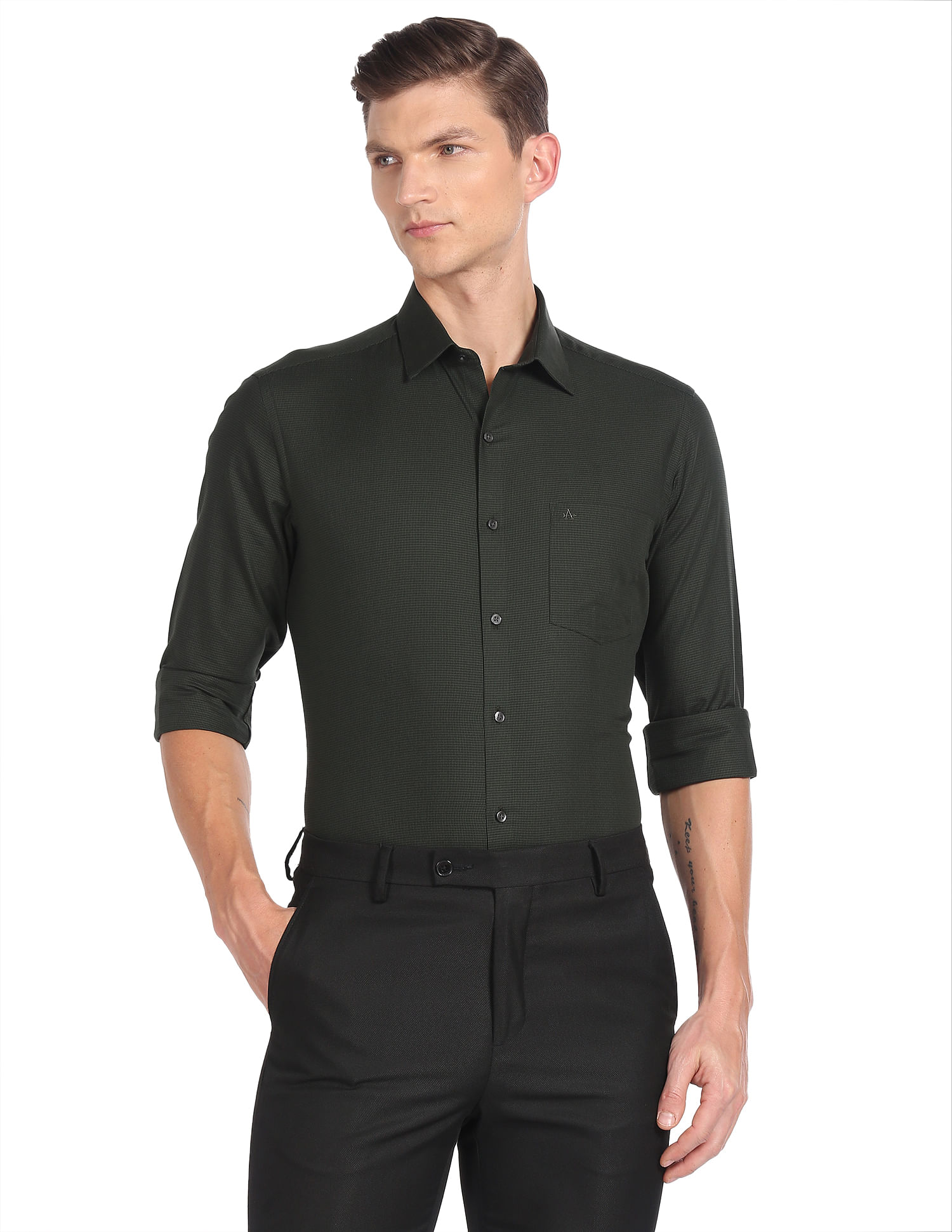 Arrow Pure Cotton Solid Shirt