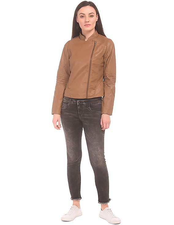U.S. Polo Assn. Women Asymmetric Zipper Panelled Jacket