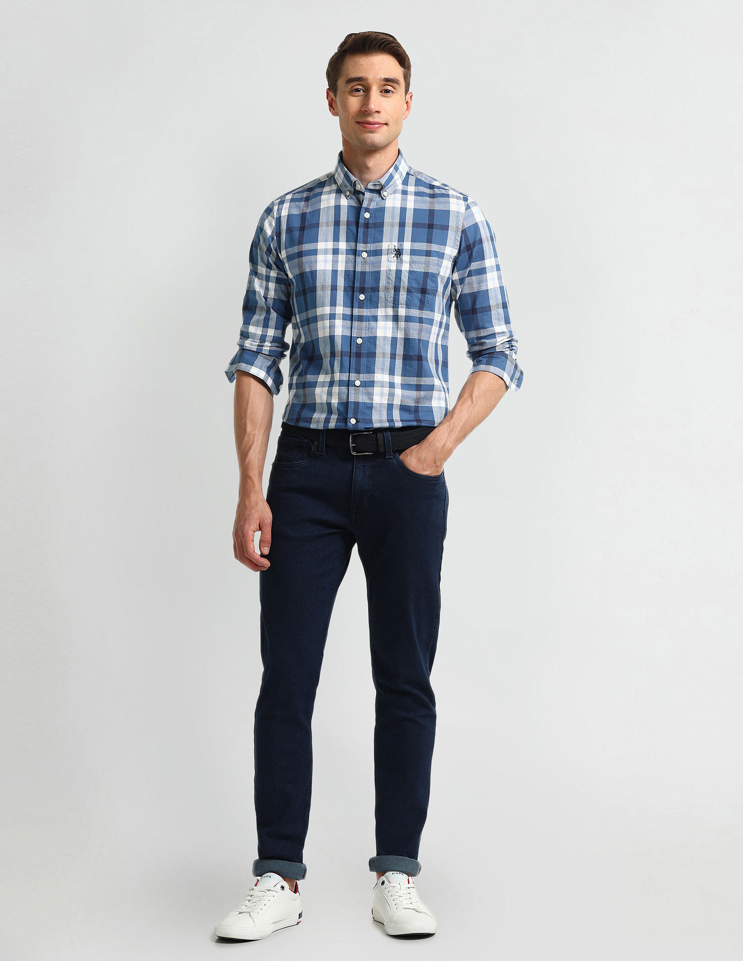 U.S. Polo Assn. Denim Co. Slim Fit Checked Shirt