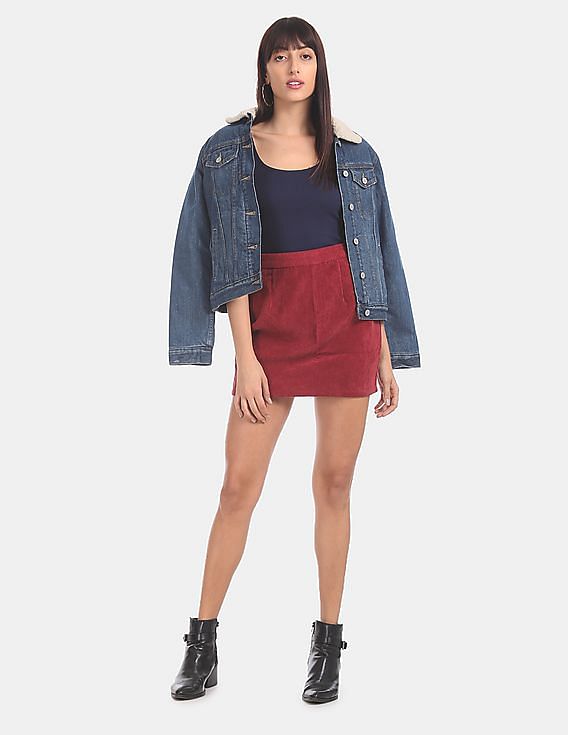 GAP Blue Scoop Neck Cotton Stretch Tank Top