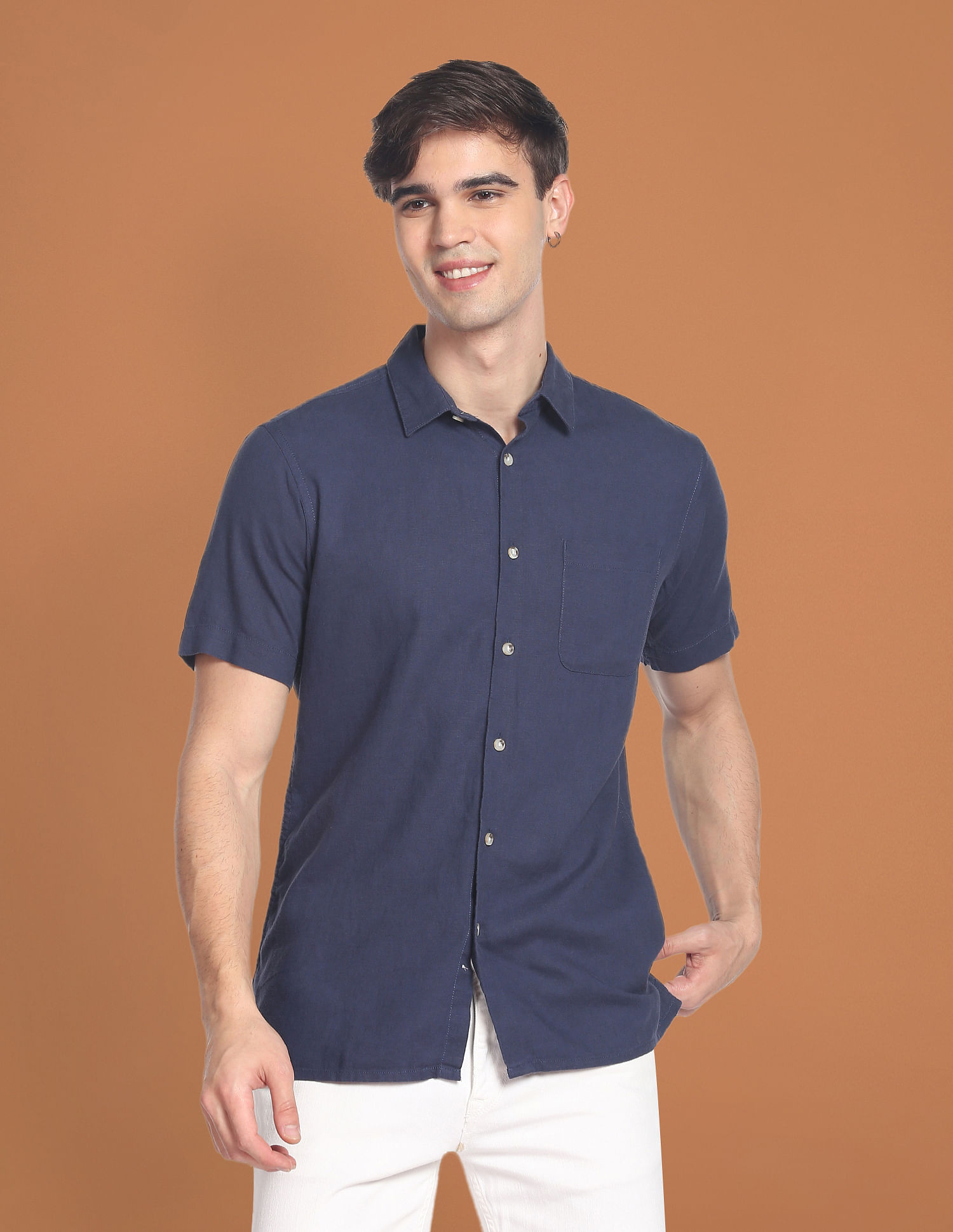 Flying Machine Solid Slim Fit Shirt
