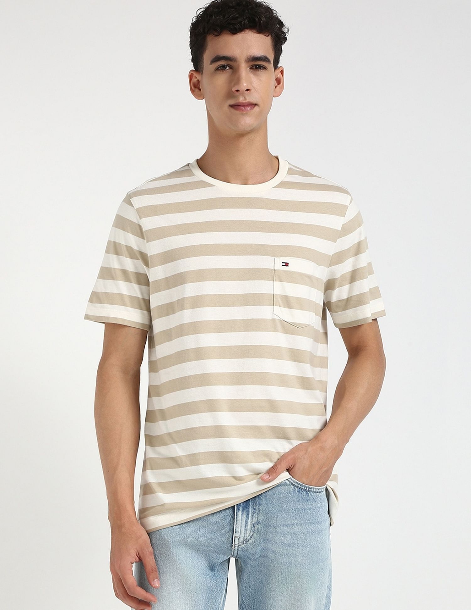 Tommy Hilfiger Striped Regular-Fit Cotton T-Shirt