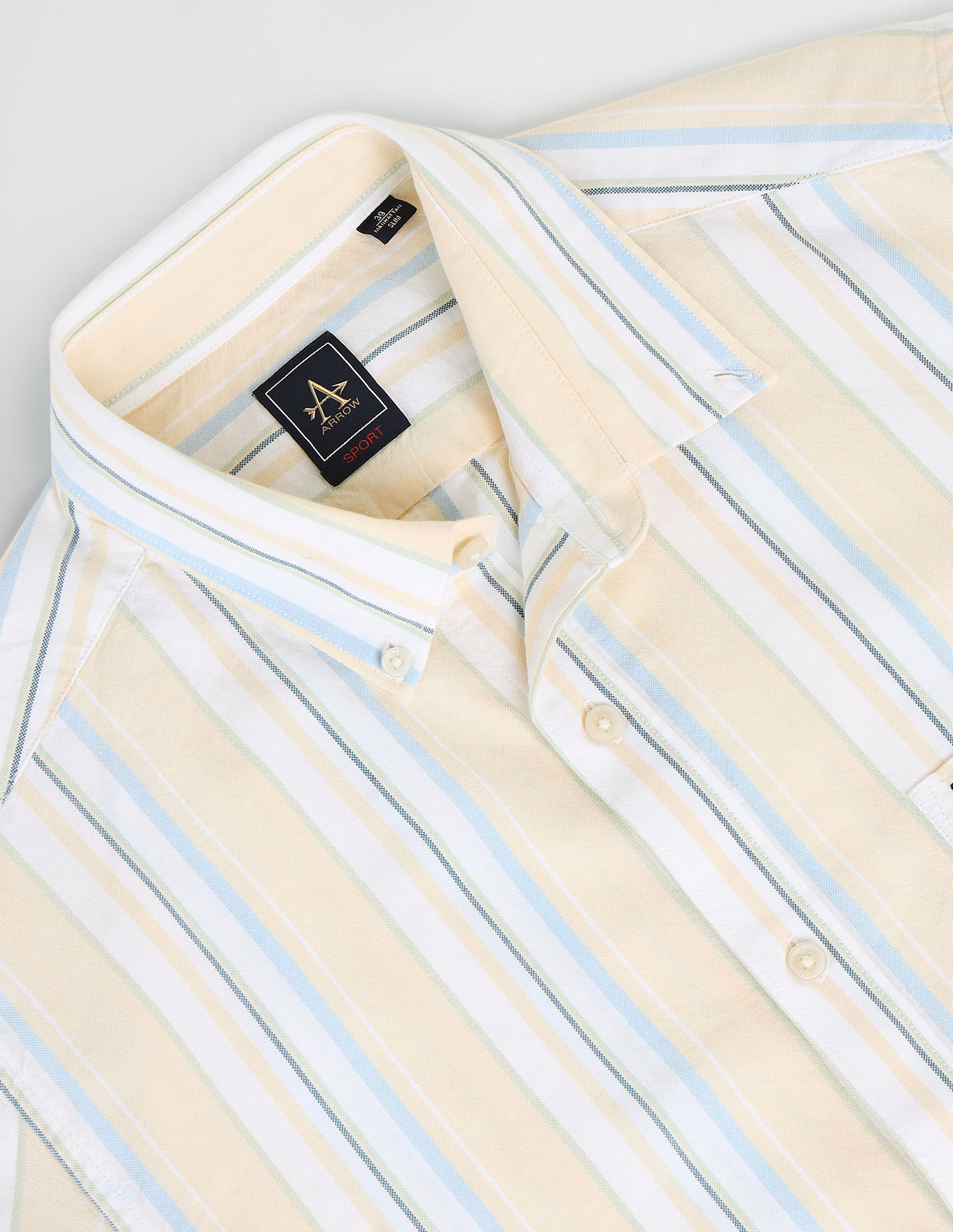 Arrow Sports vertical Stripe Oxford Shirt