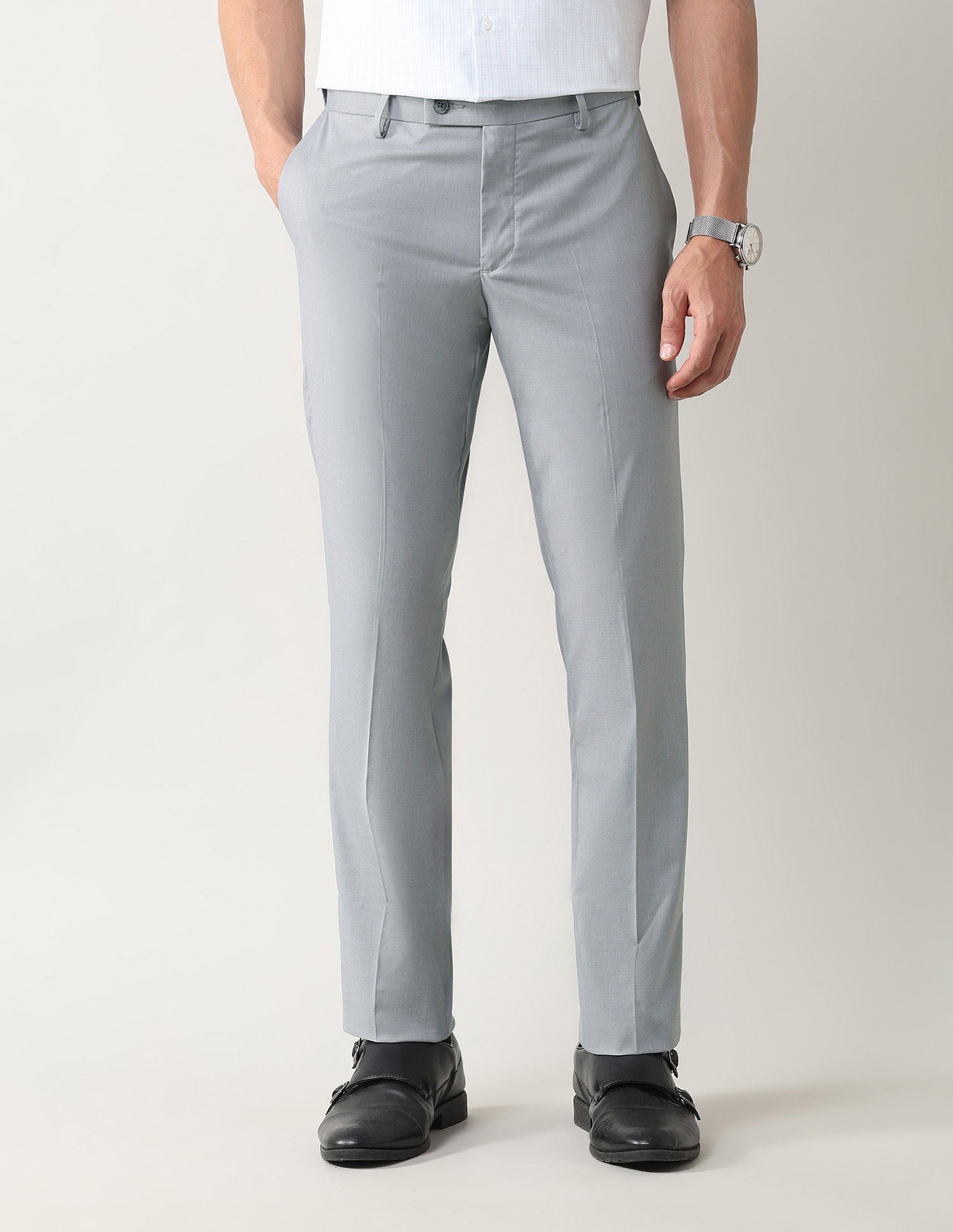Arrow Mid Rise Regular Fit Trousers