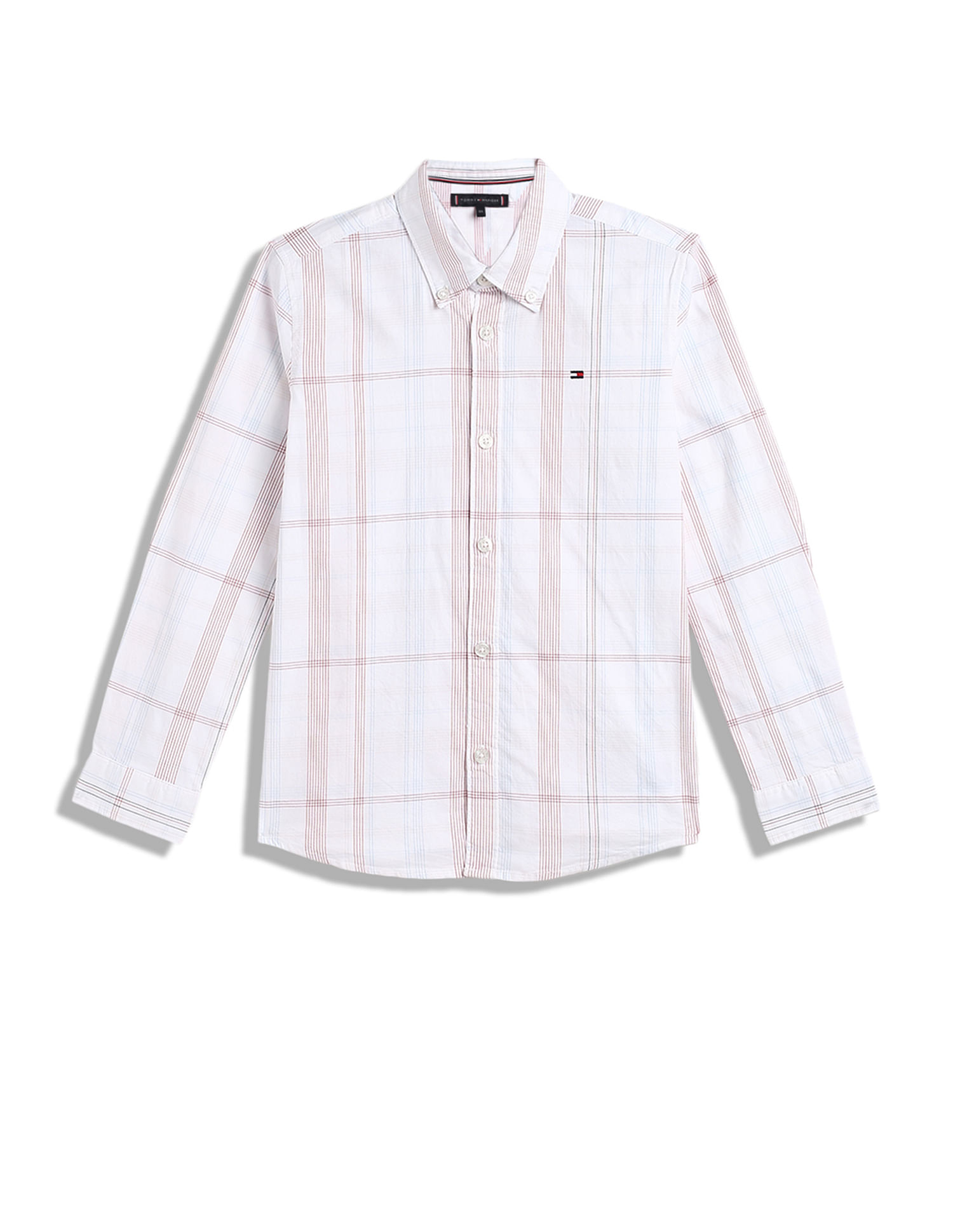 Tommy Hilfiger Kids Boys Plaid Check Regular Shirt