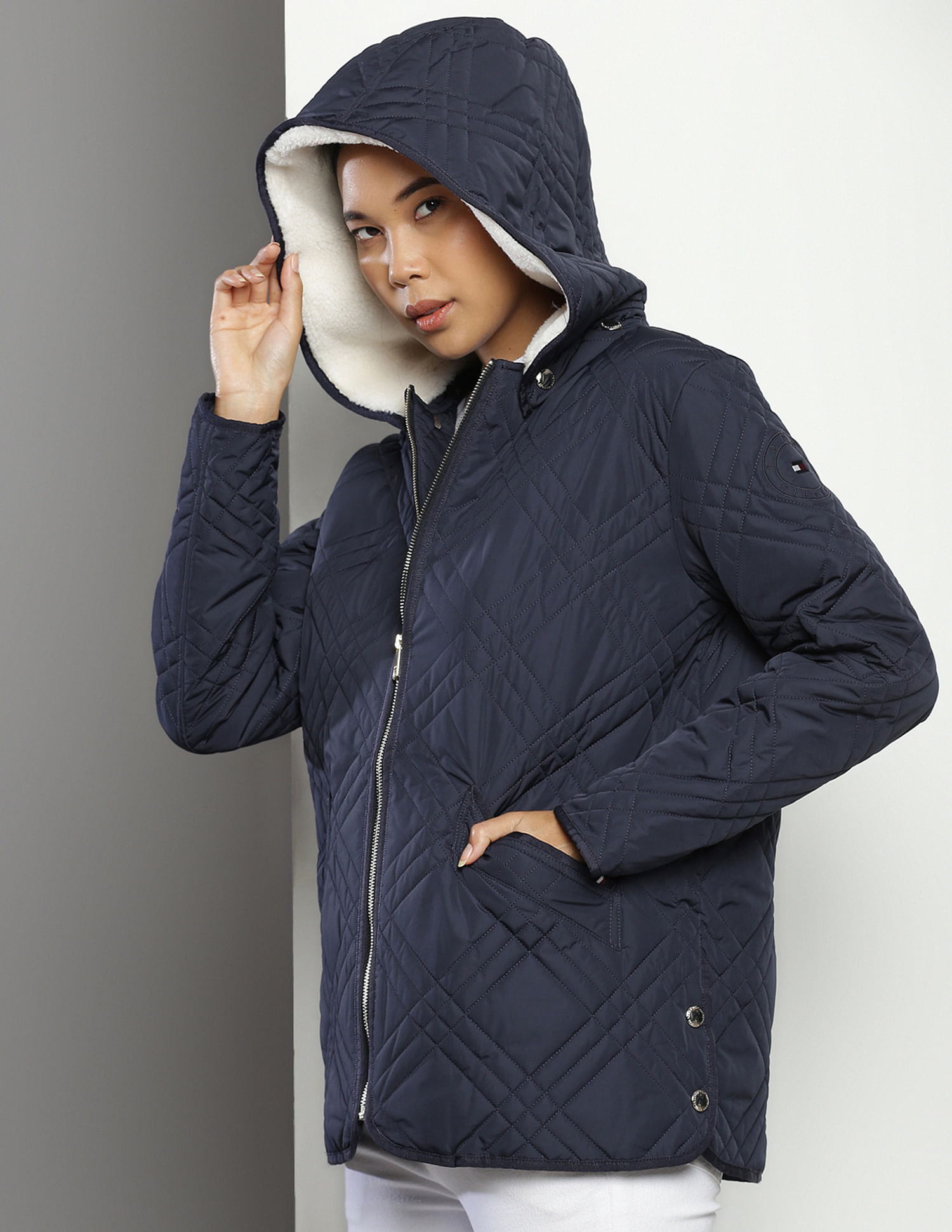 Tommy Hilfiger Detachable Hood Quilted Jacket
