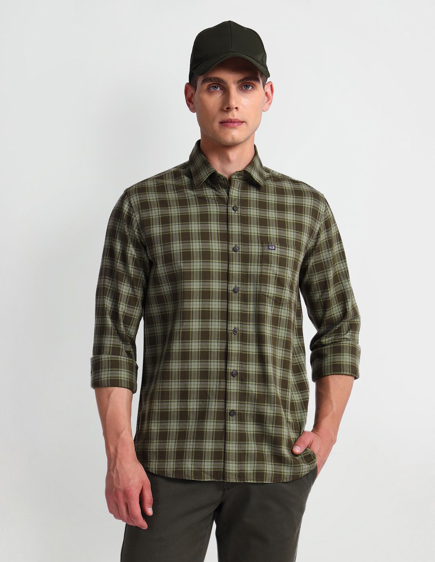 Arrow Sports Tartan Check Cotton Shirt