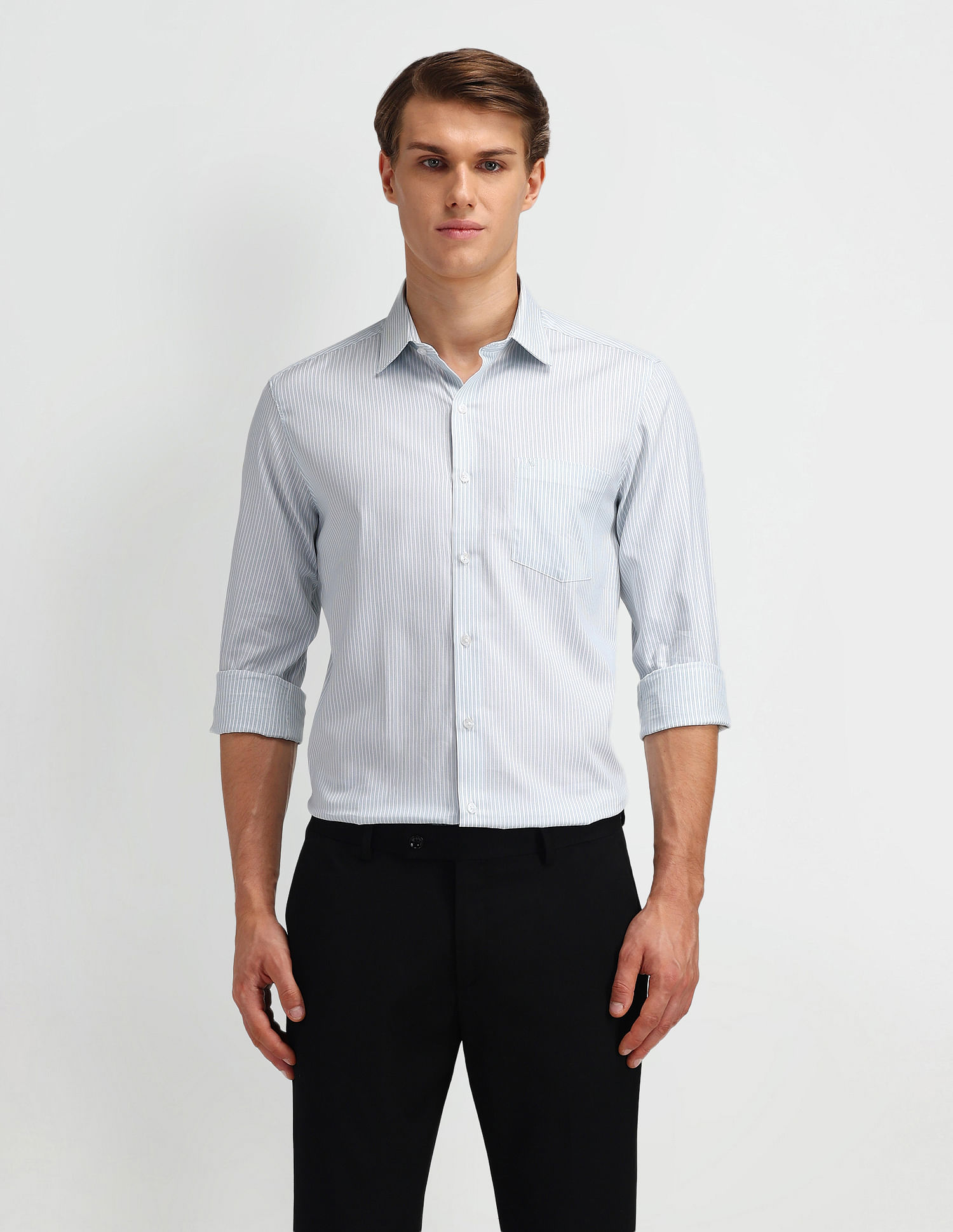 Arrow Pinstriped Slim Fit Shirt