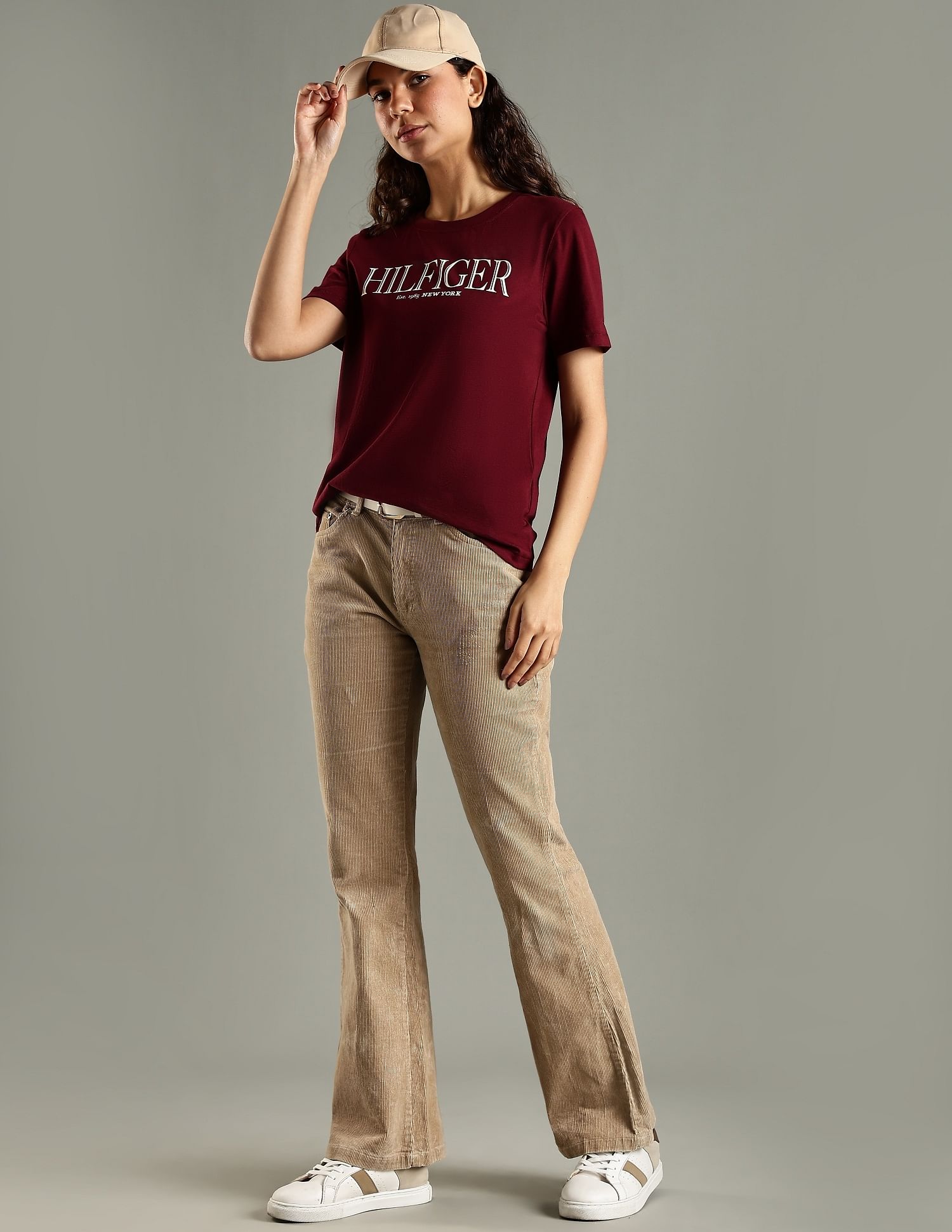 Tommy Hilfiger F25HWKT256 RED Womens T-Shirt