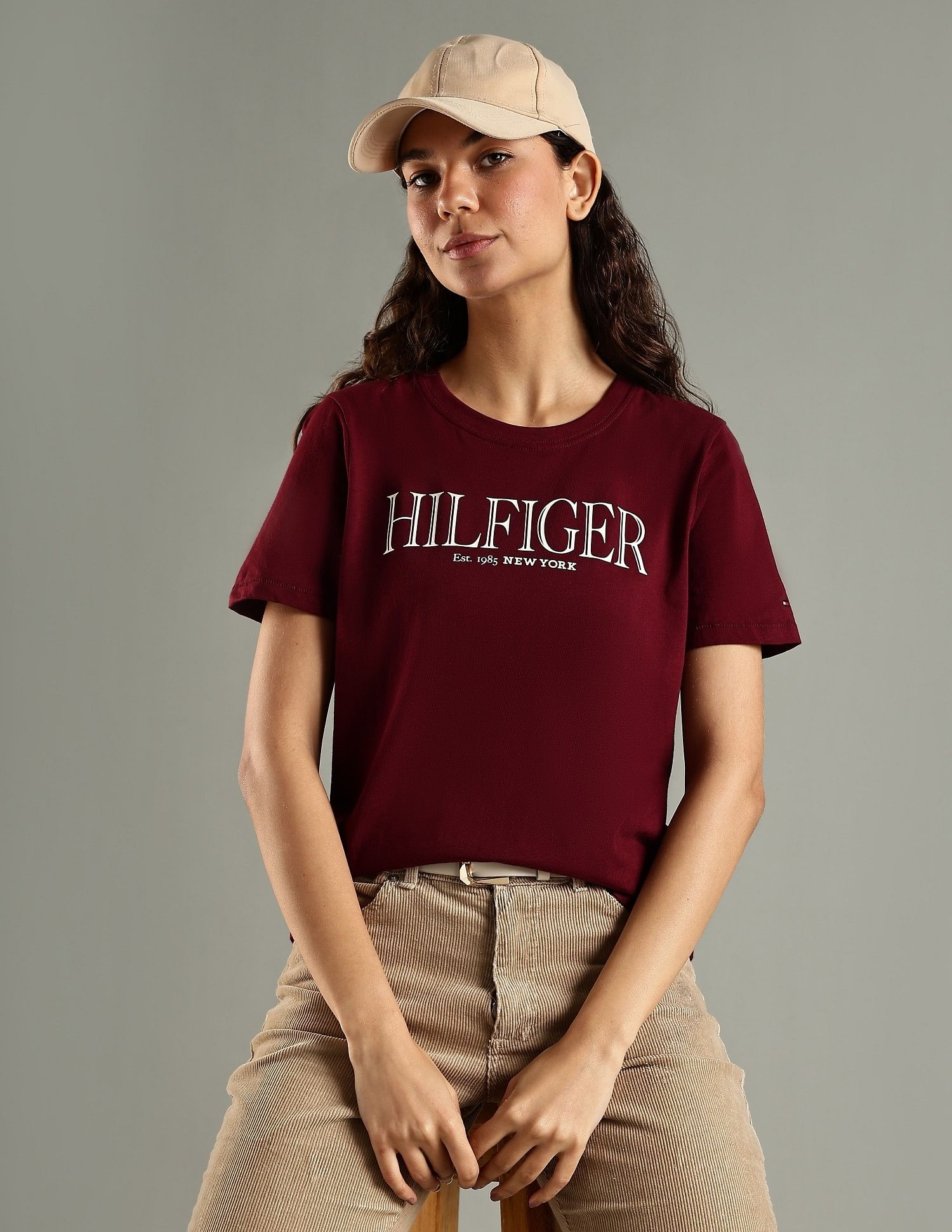Tommy Hilfiger F25HWKT256 RED Womens T-Shirt