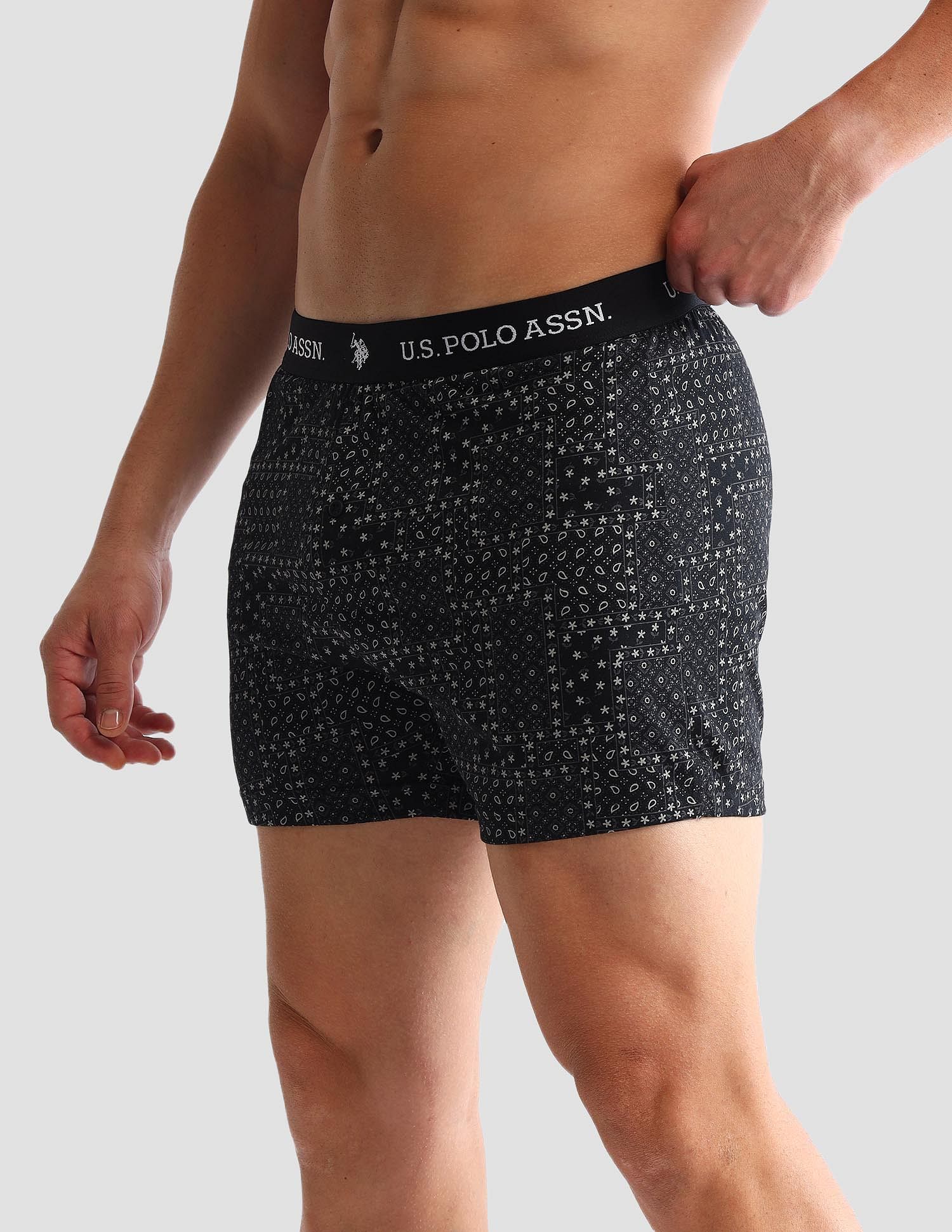 USPA Innerwear Printed Cotton OEX09 Boxers - Pack Of 2