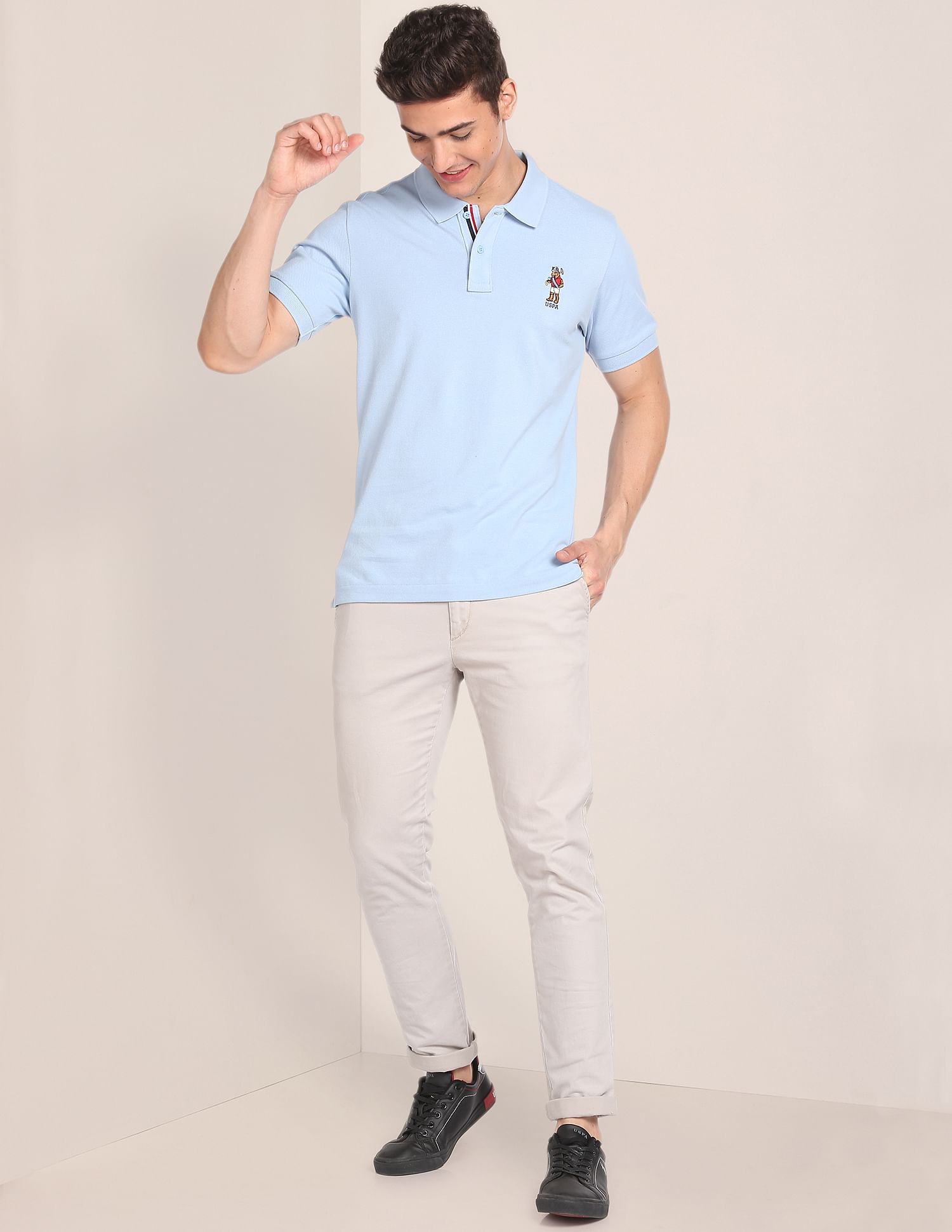 U.S. Polo Assn. Solid Mascot Polo Shirt