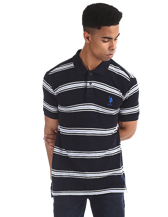 U.S. Polo Assn. Slim Fit Horizontal Stripe Polo Shirt