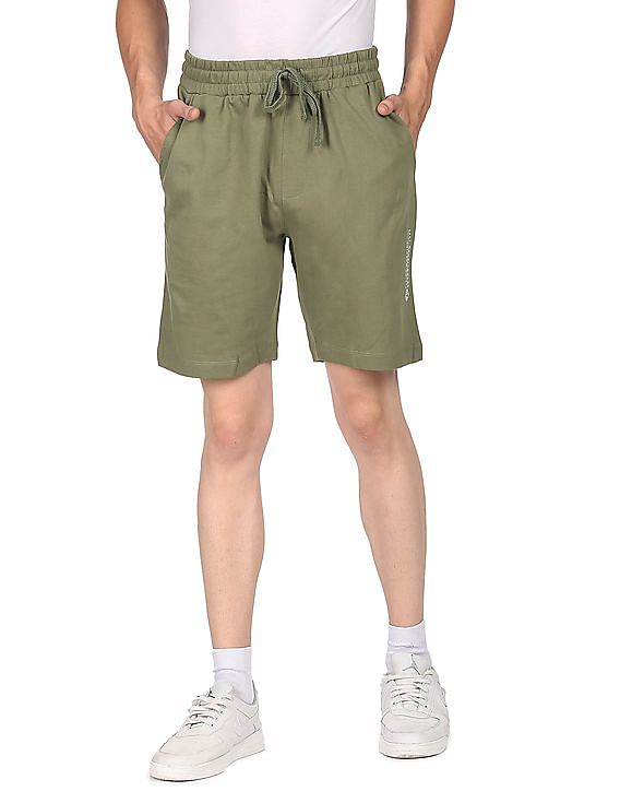 Olive drawstring hot sale shorts