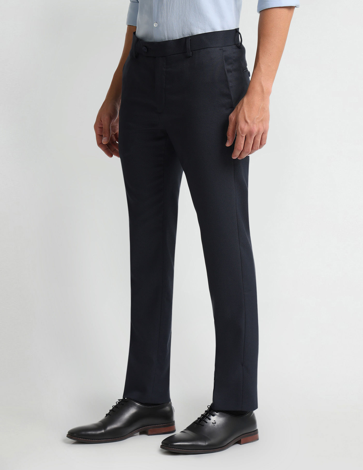 Arrow Solid Dobby Trousers