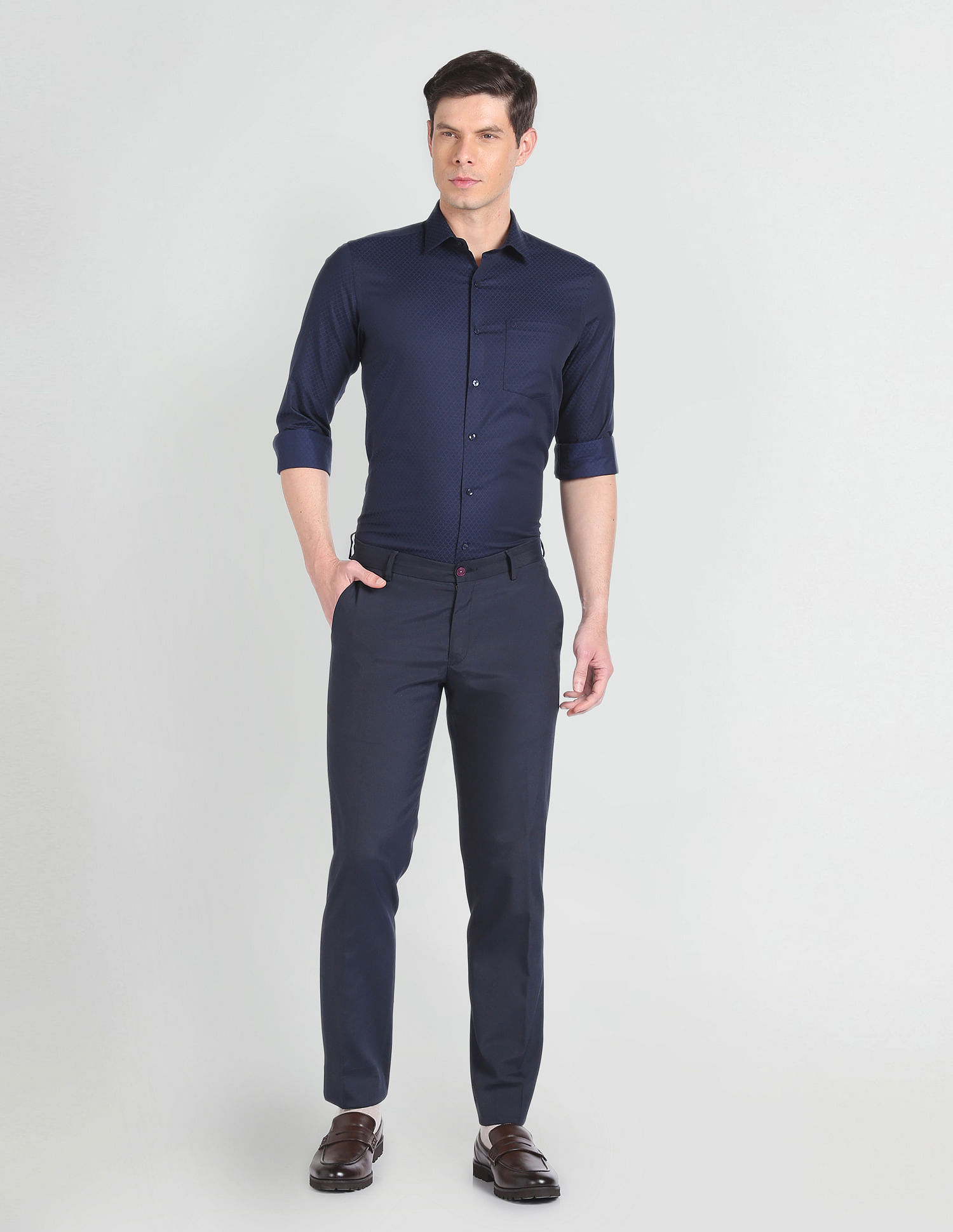 Arrow Windowpane Check Twill Shirt